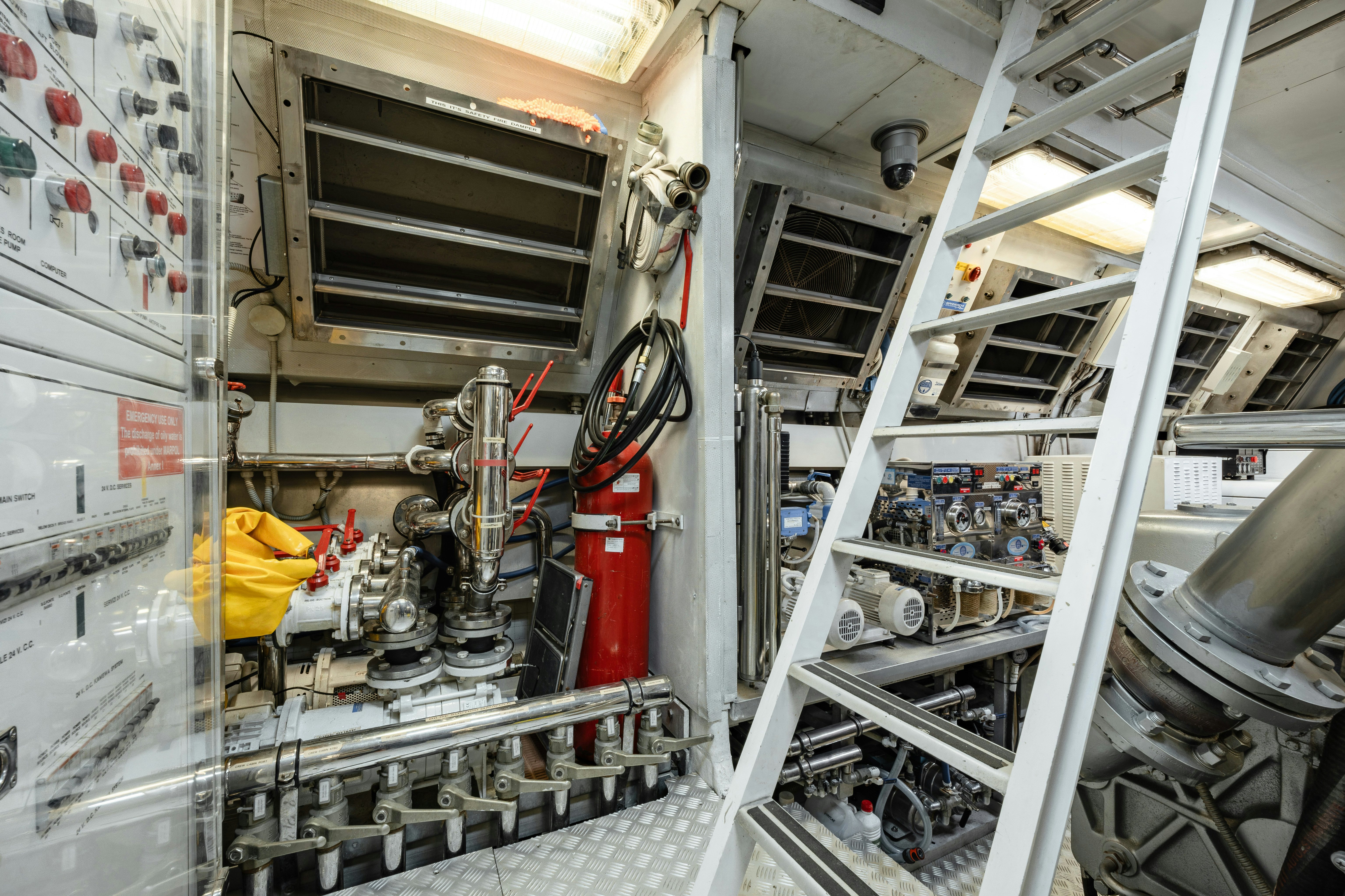 a room with machinery aboard BLUE AZUR Yacht for Sale