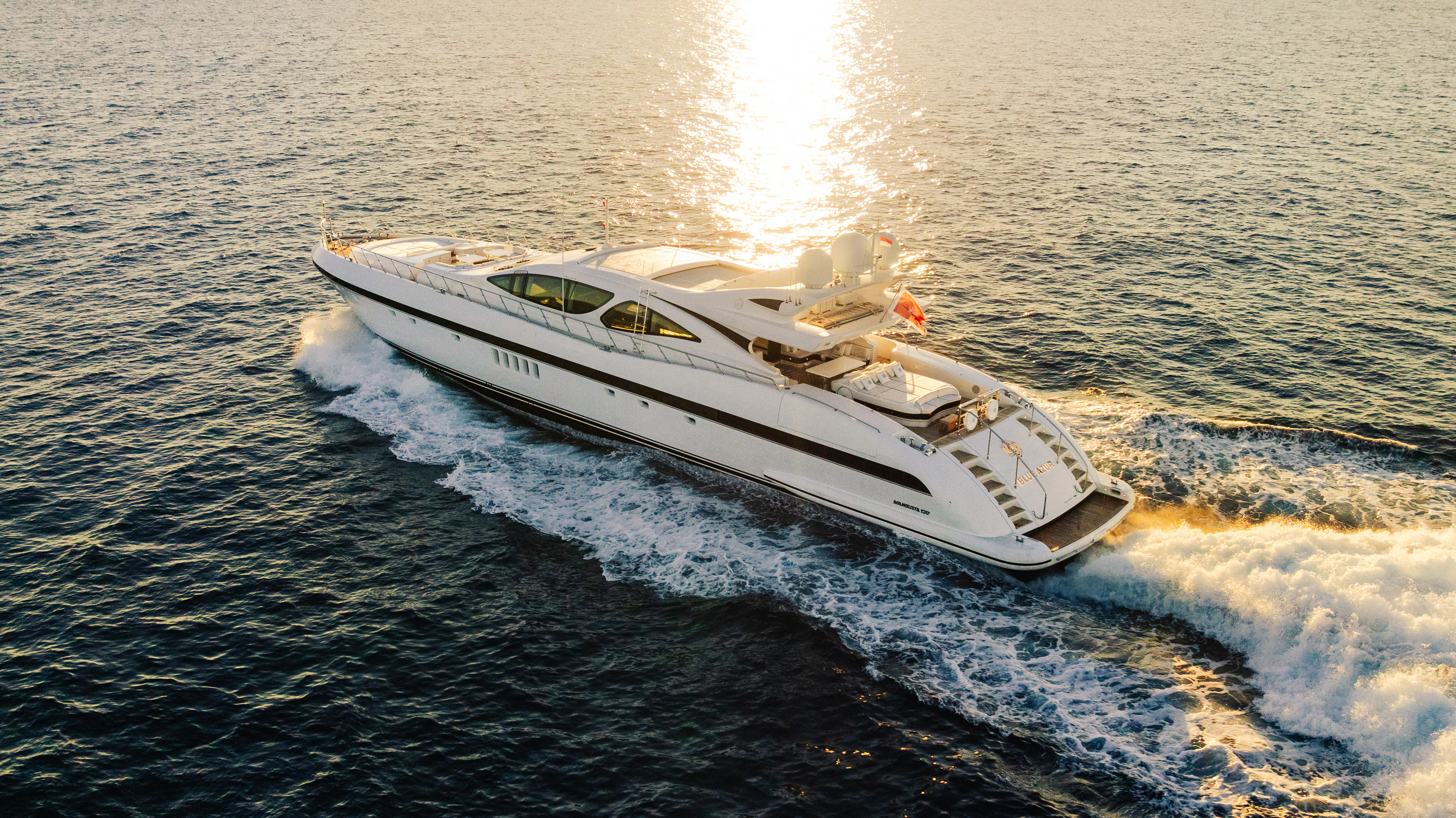 a boat on the water aboard BLUE AZUR Yacht for Charter