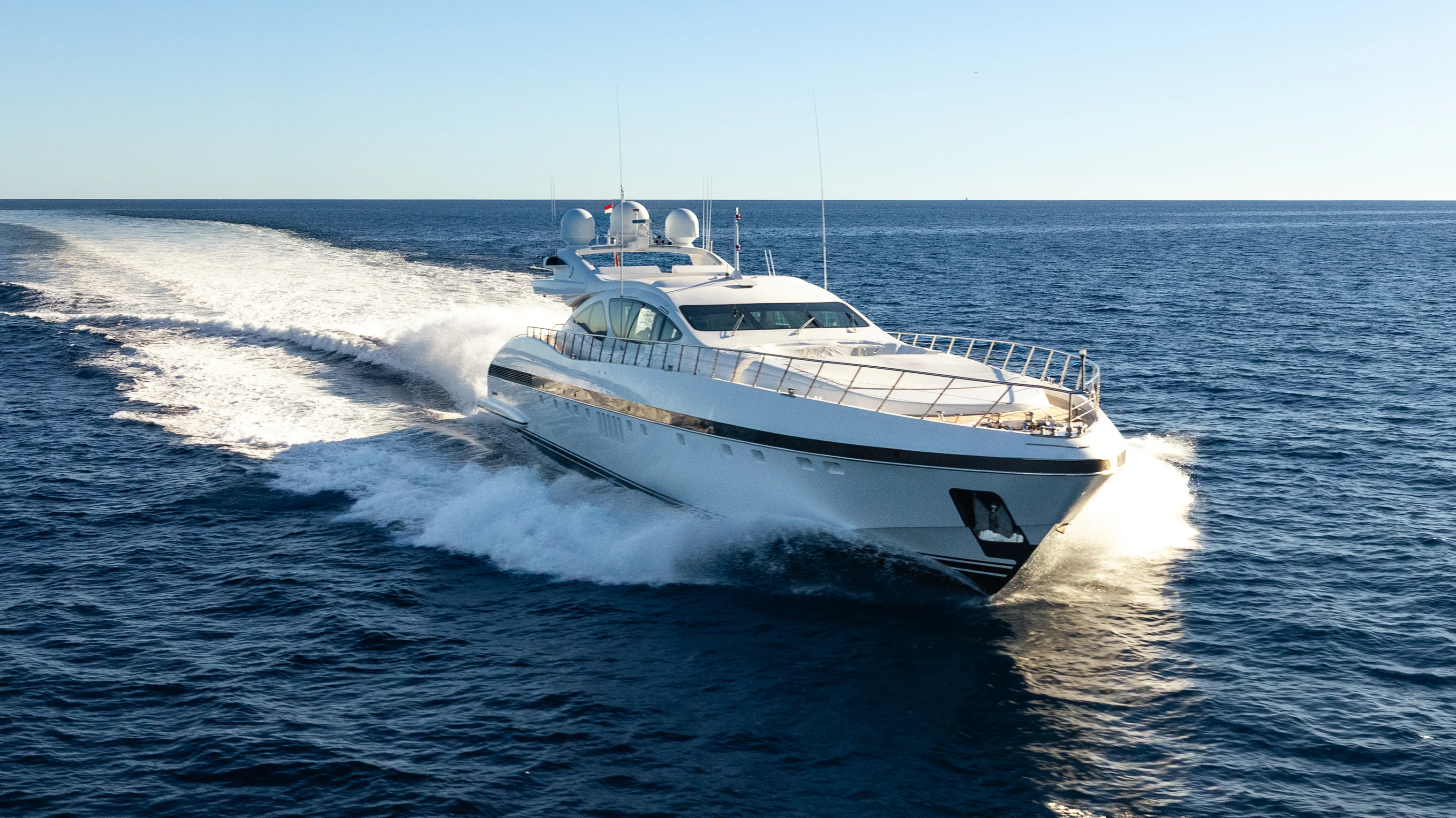 a boat on the water aboard BLUE AZUR Yacht for Charter