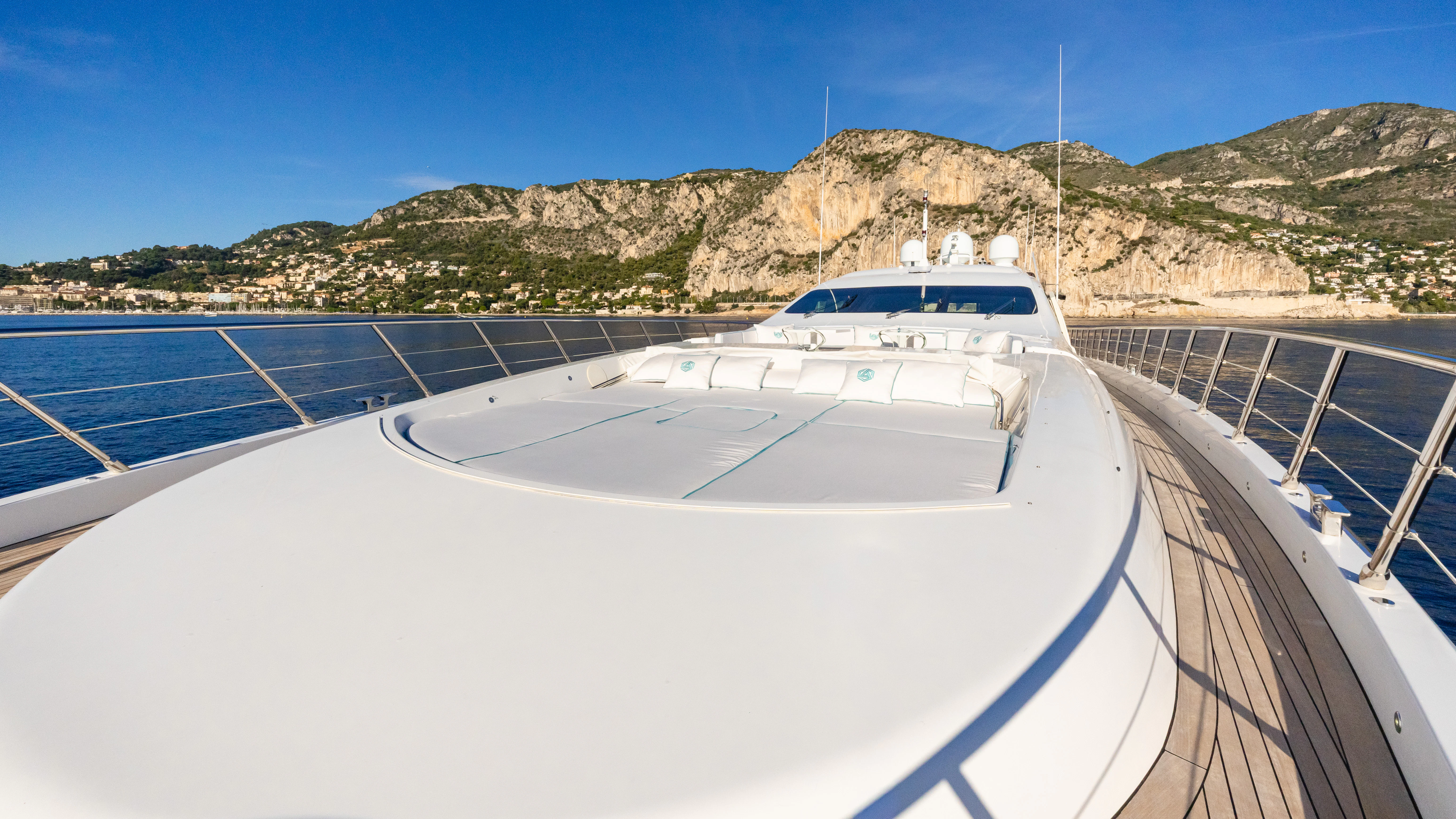 a boat on a body of water aboard BLUE AZUR Yacht for Charter