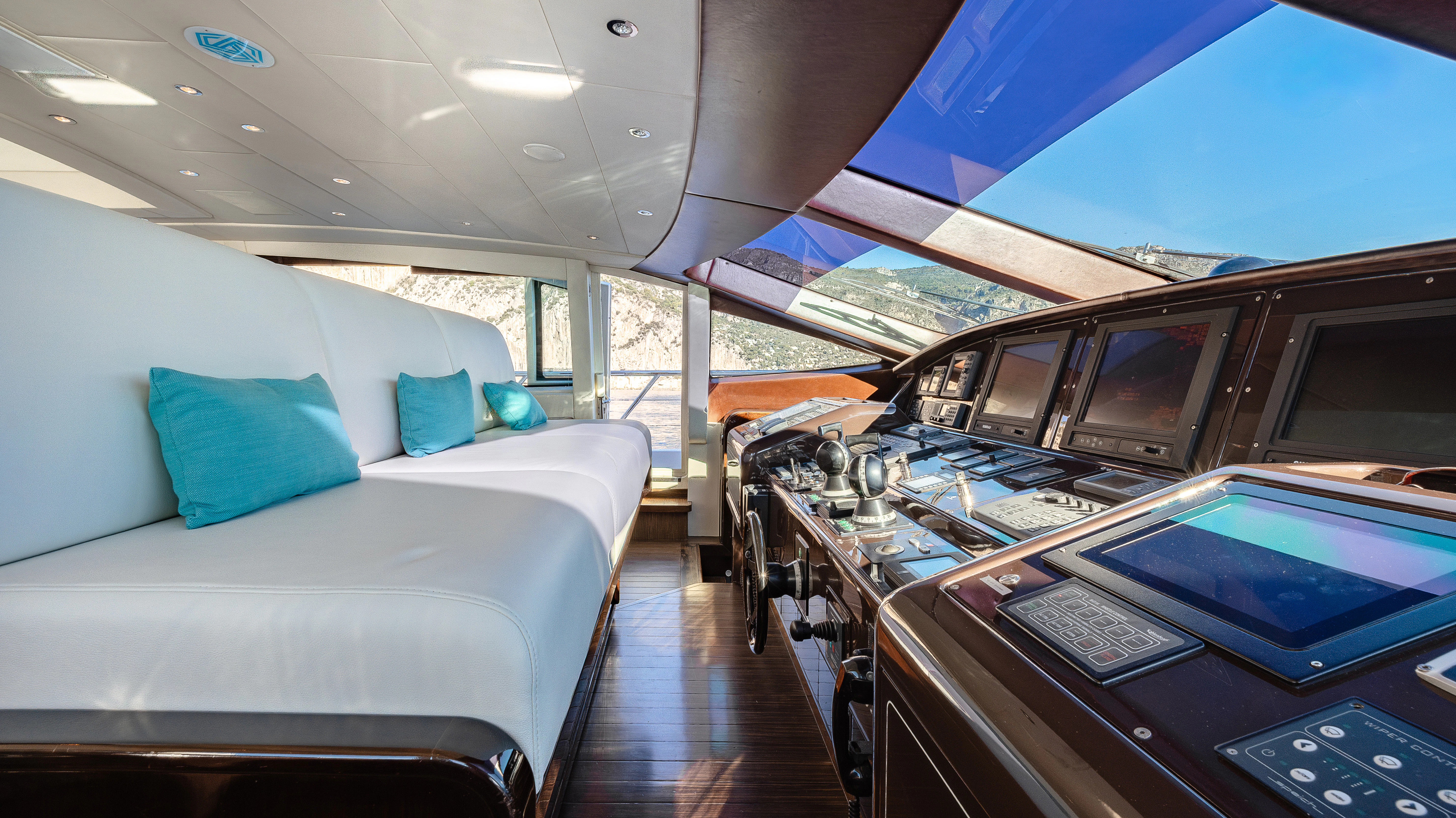 inside of a boat aboard BLUE AZUR Yacht for Charter