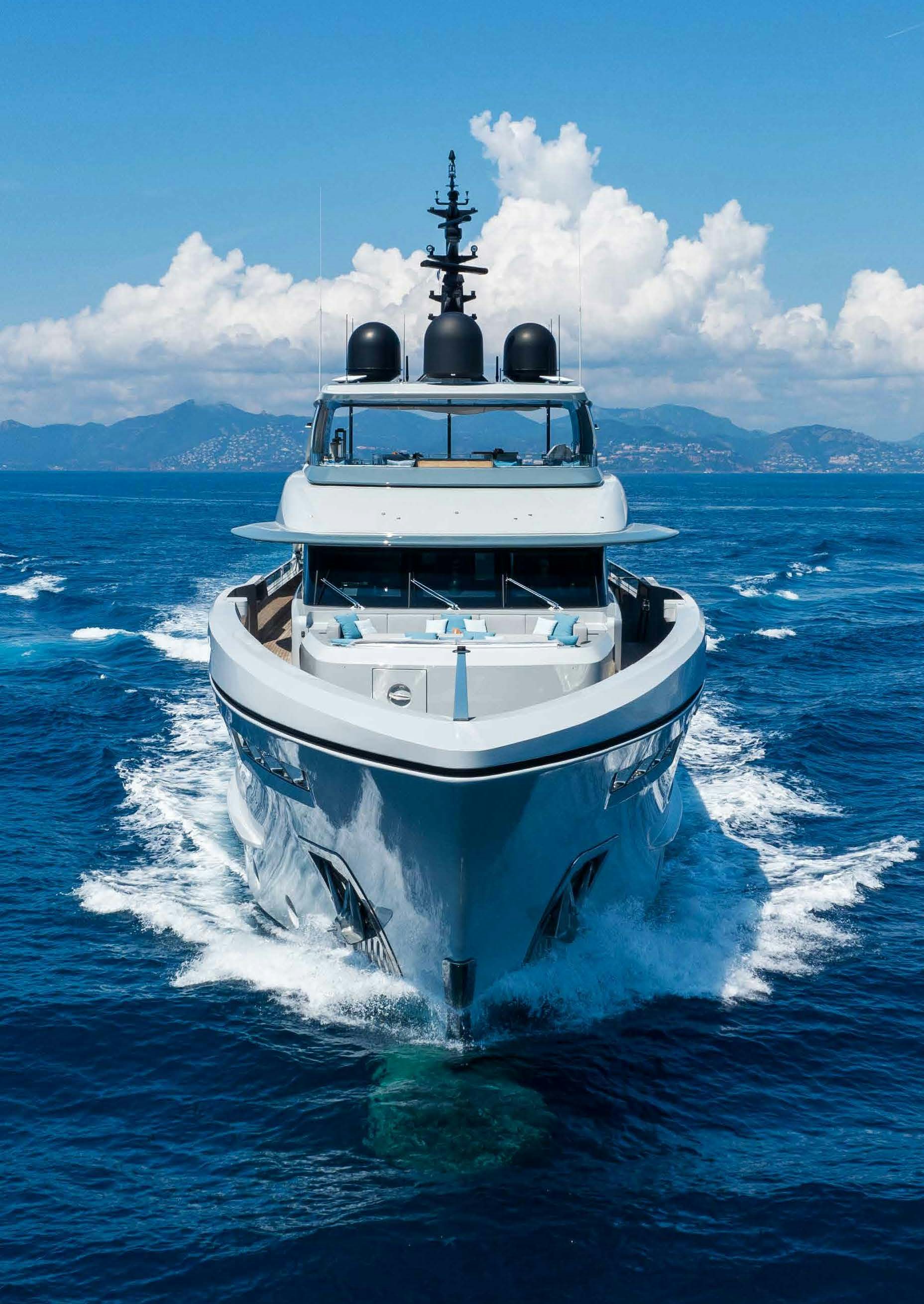 a boat on the water aboard NURI Yacht for Charter