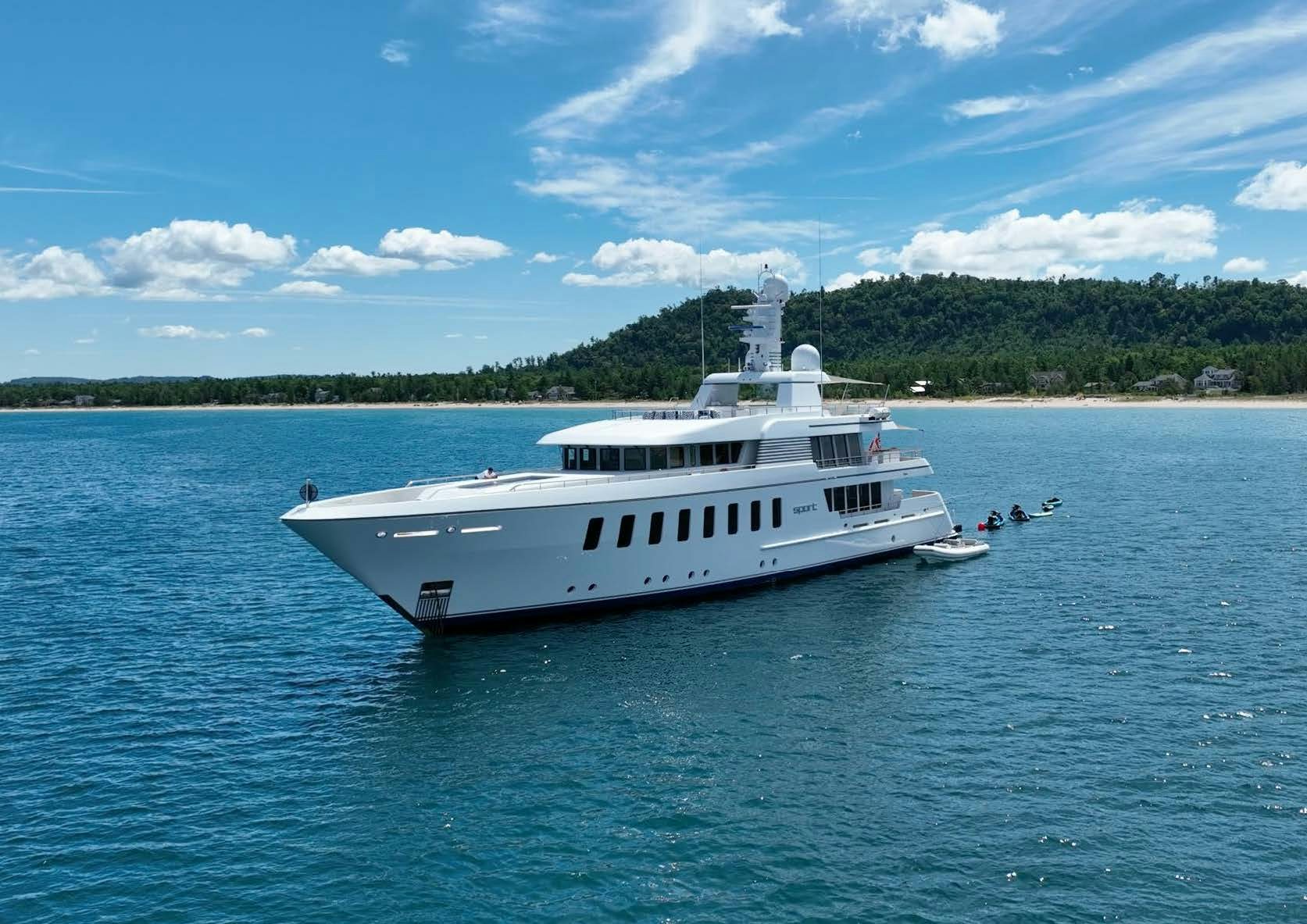 a boat in the water aboard SPORT Yacht for Charter