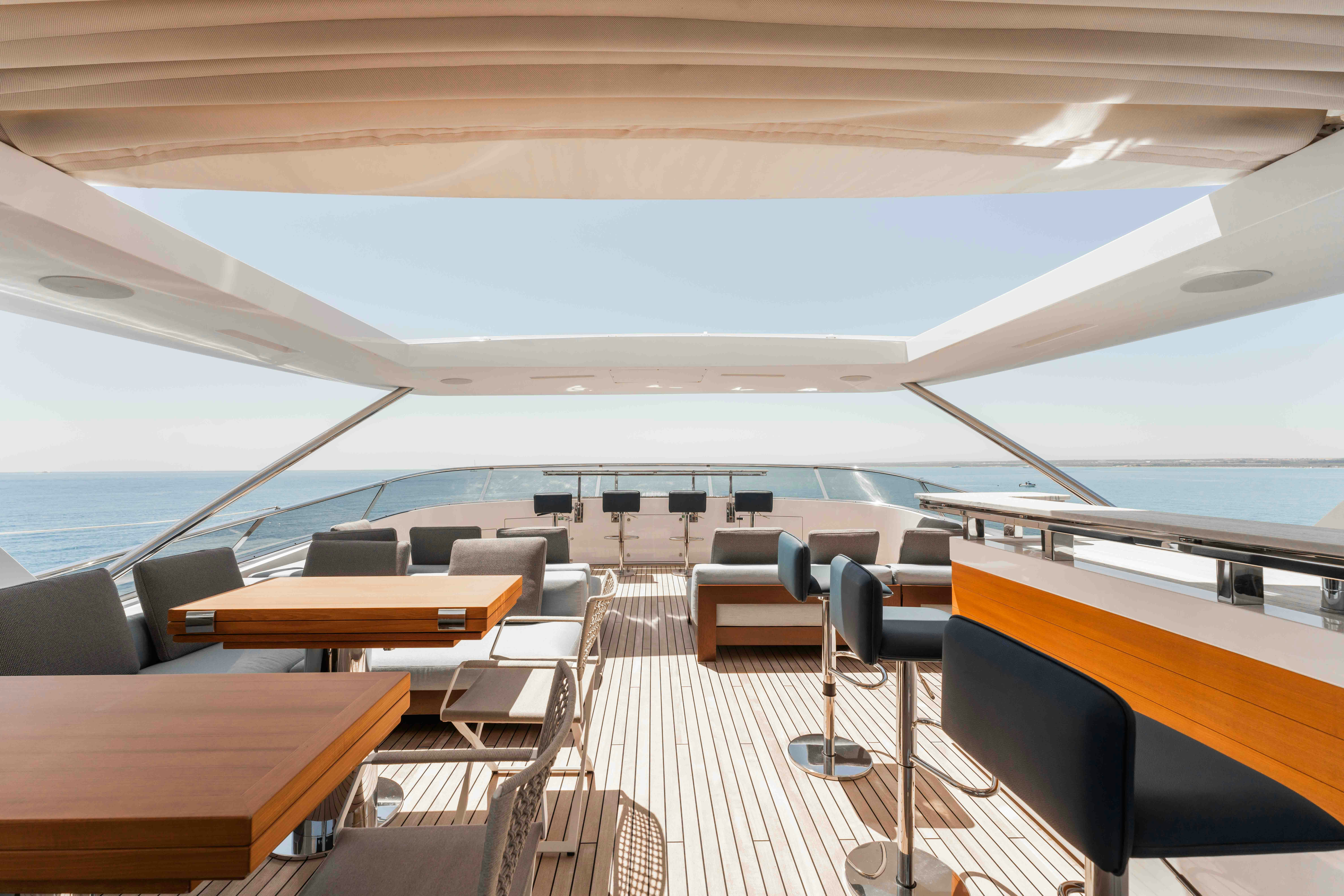 inside of a boat aboard EXINITY Yacht for Sale