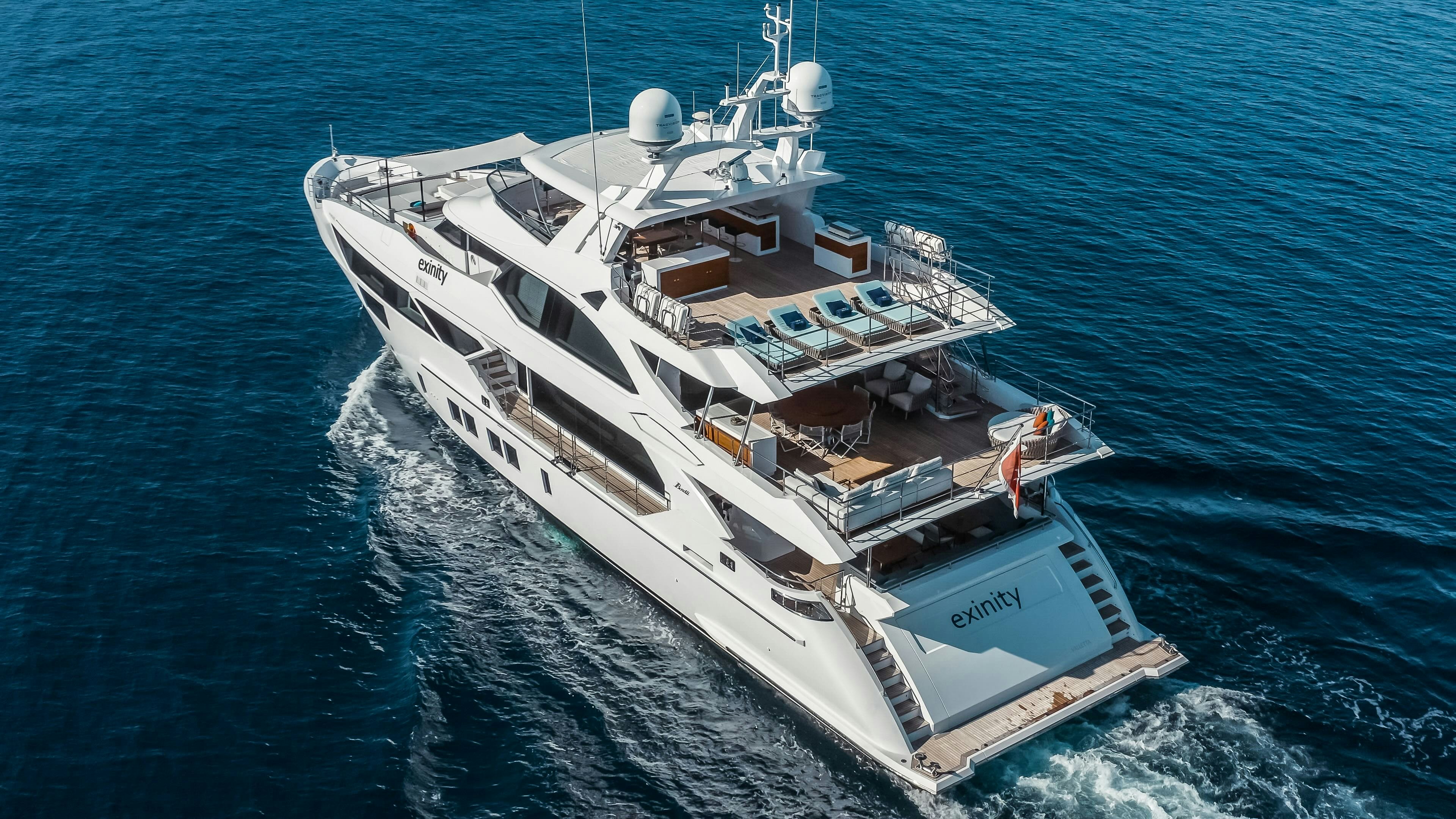 a ship in the water aboard EXINITY Yacht for Sale