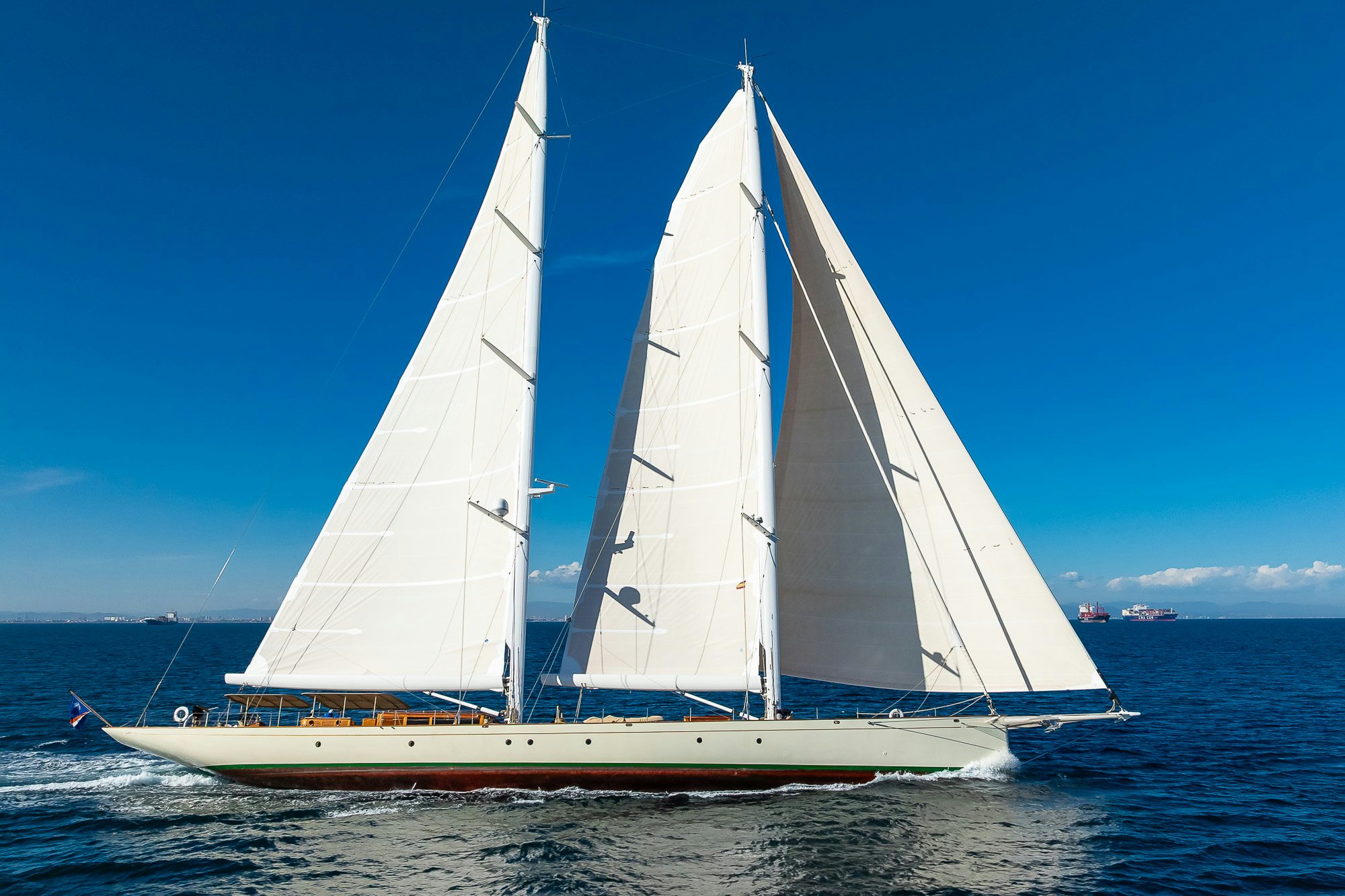 a sailboat on the water aboard DONA FRANCISCA Yacht for Sale