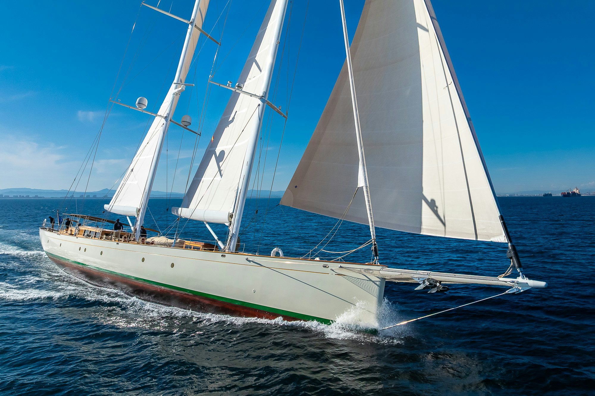 a sailboat on the water aboard DONA FRANCISCA Yacht for Sale