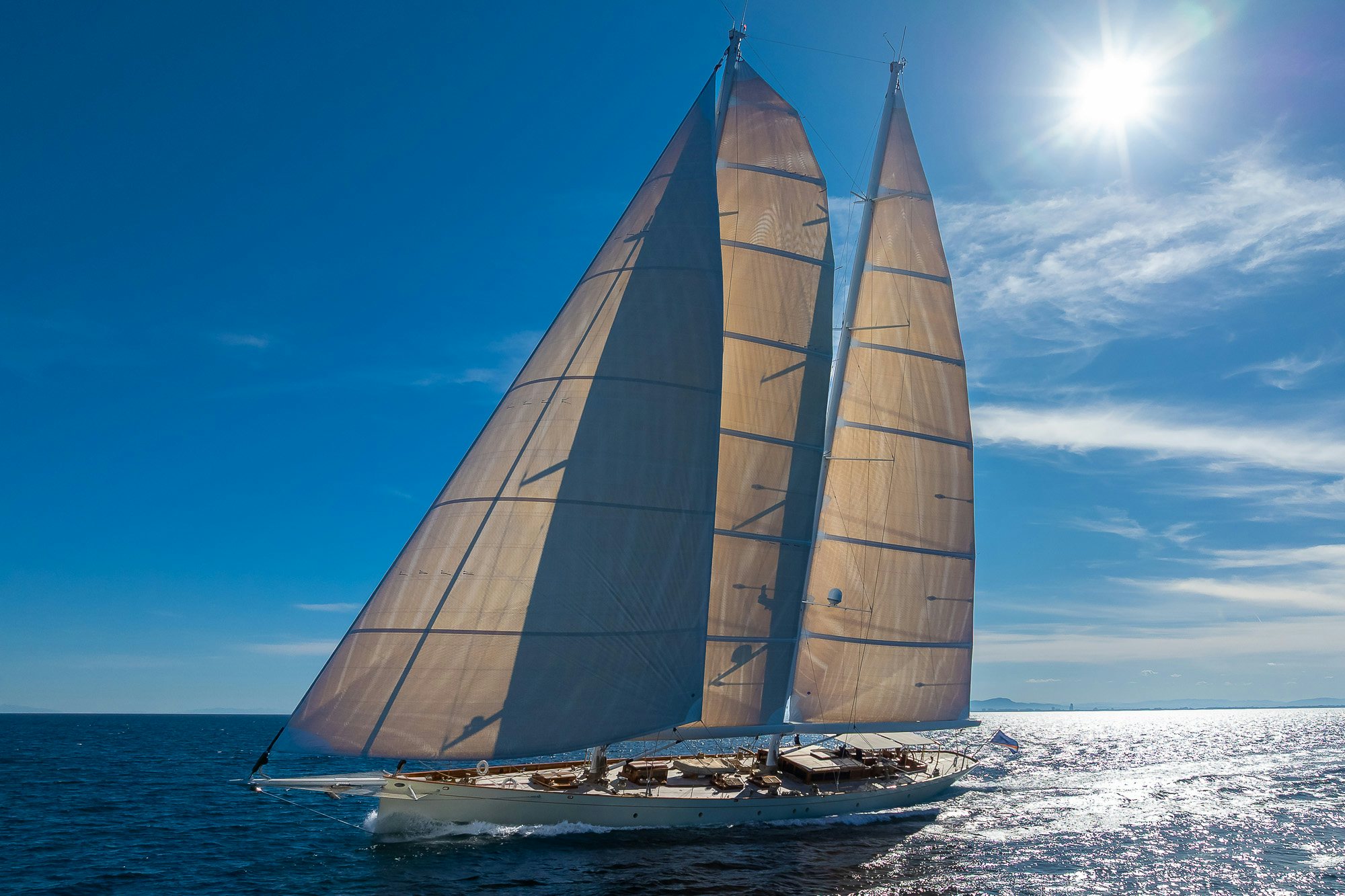 a sailboat on the water aboard DONA FRANCISCA Yacht for Sale