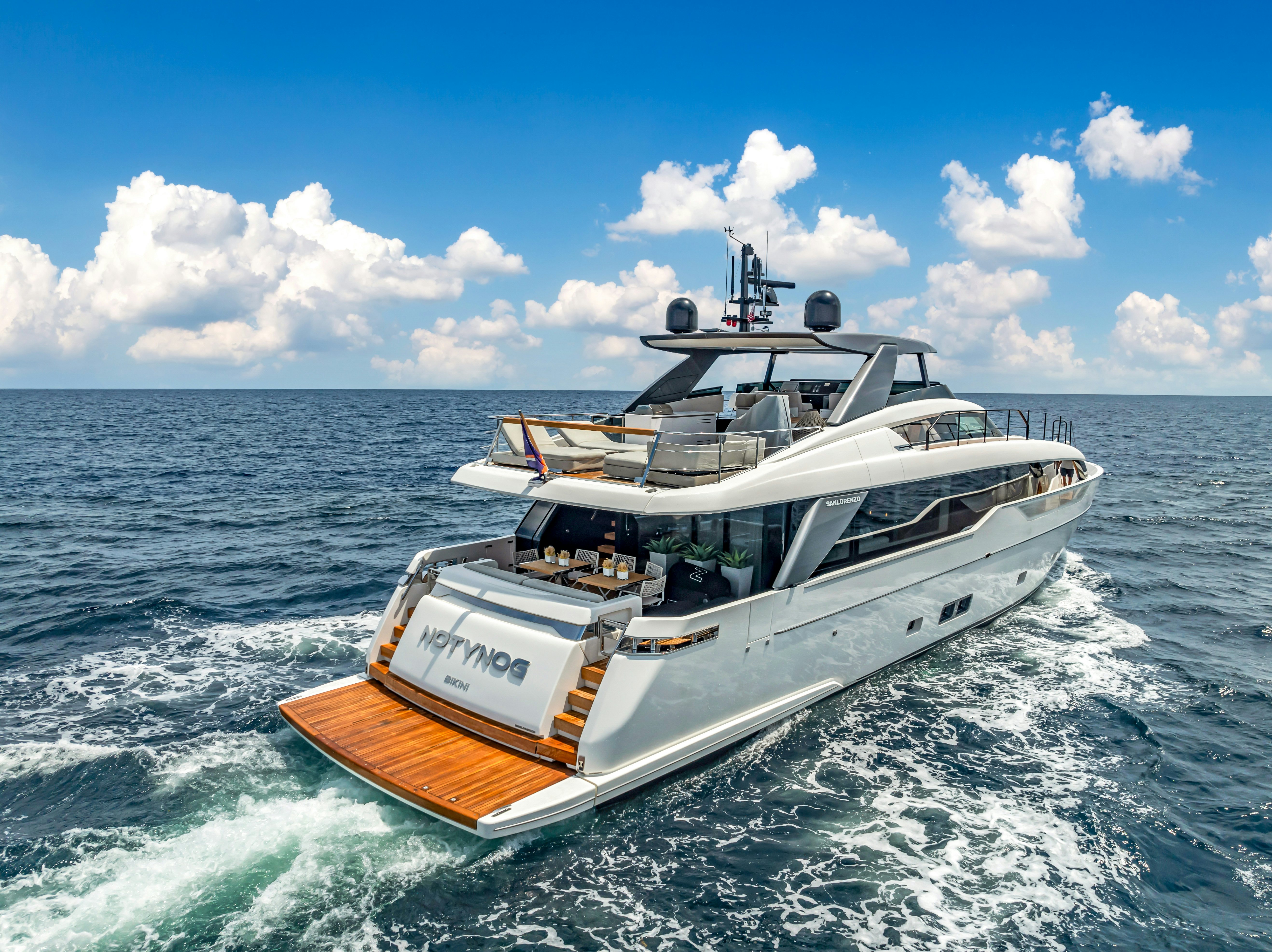 a boat on the water aboard NOTYNOG Yacht for Charter