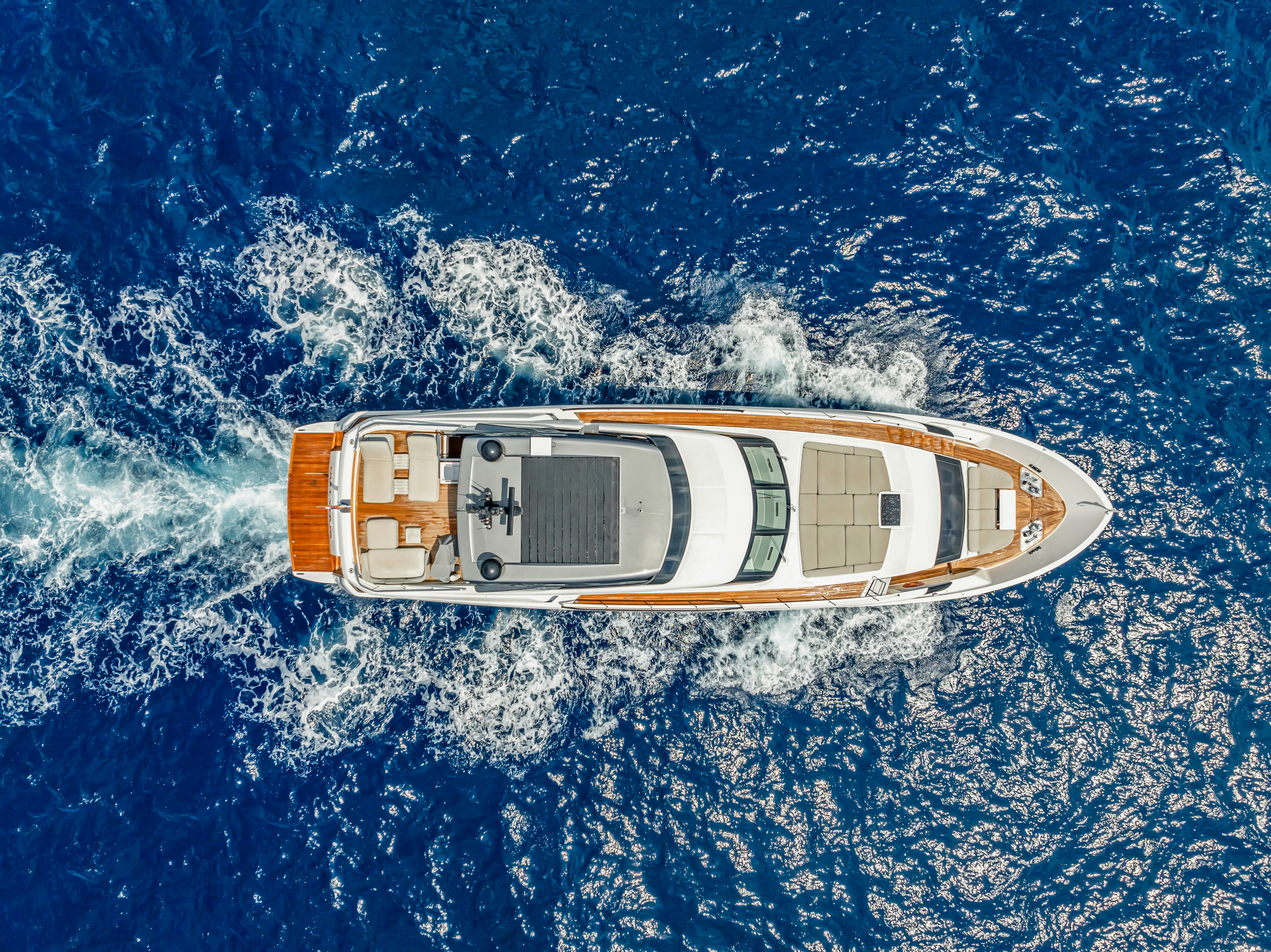 a floating device in the water aboard NOTYNOG Yacht for Charter