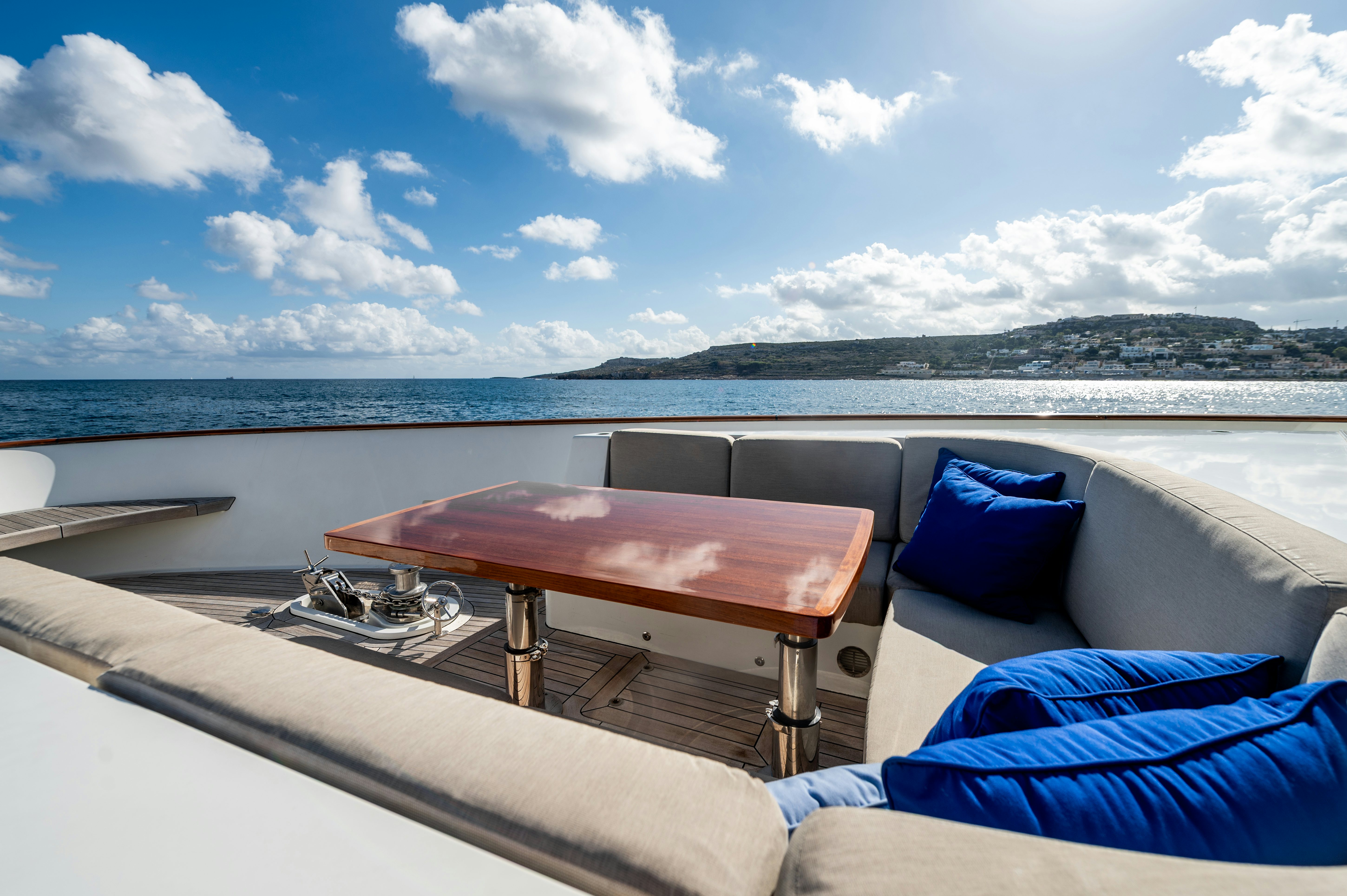 a boat on the water aboard FIREFLY Yacht for Sale