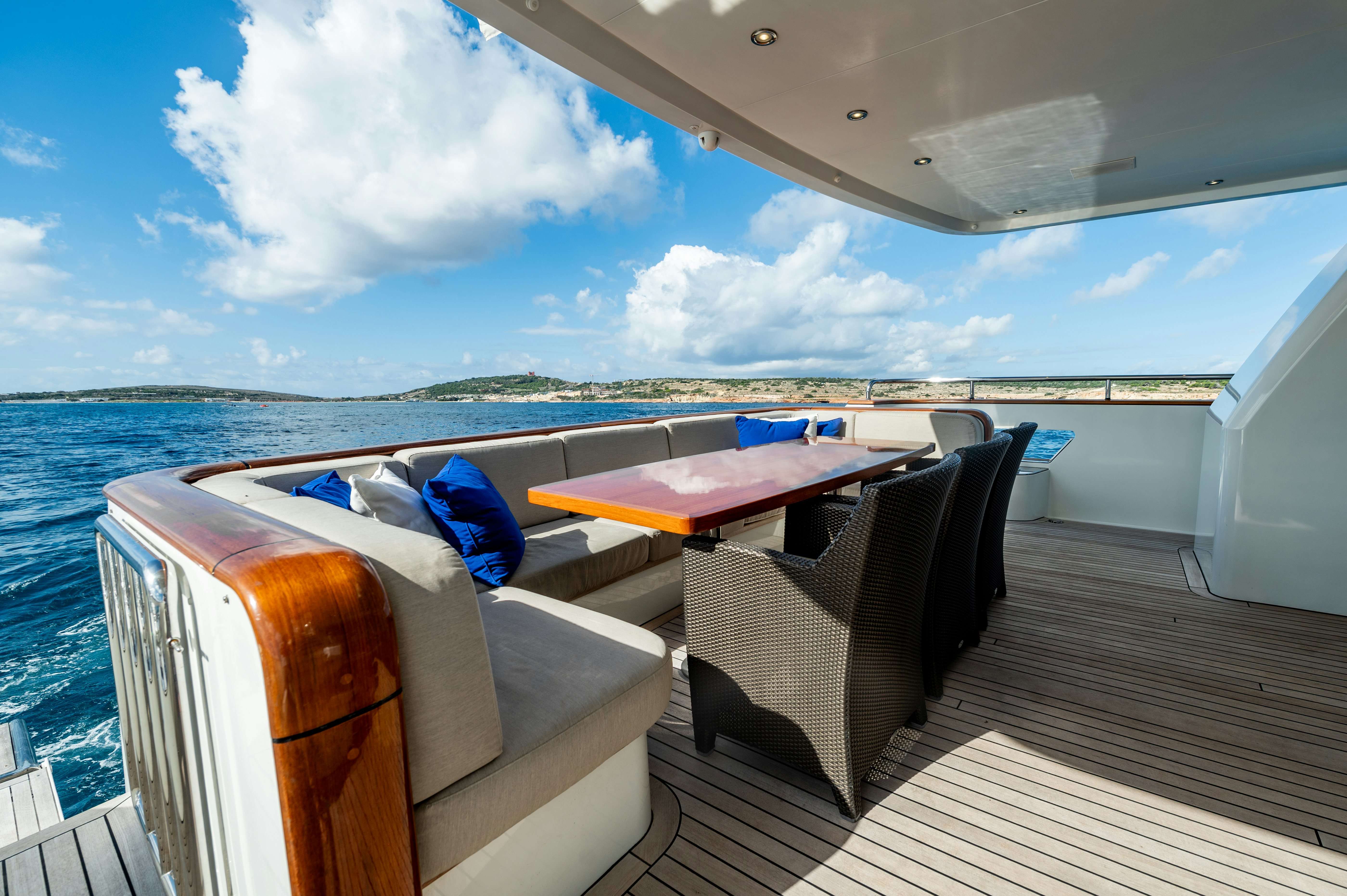 a boat on the water aboard FIREFLY Yacht for Sale