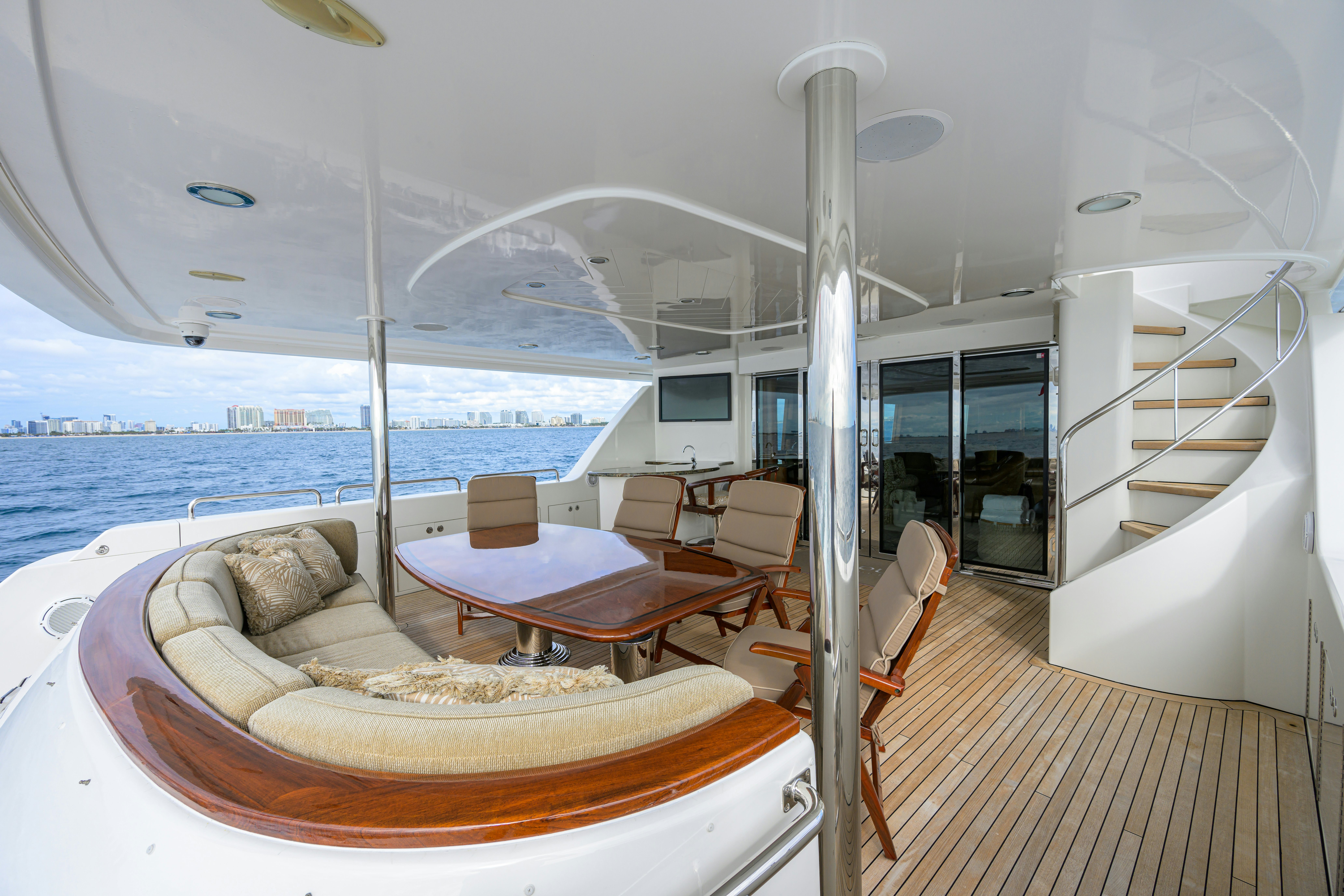 a boat on the water aboard EXODUS Yacht for Sale