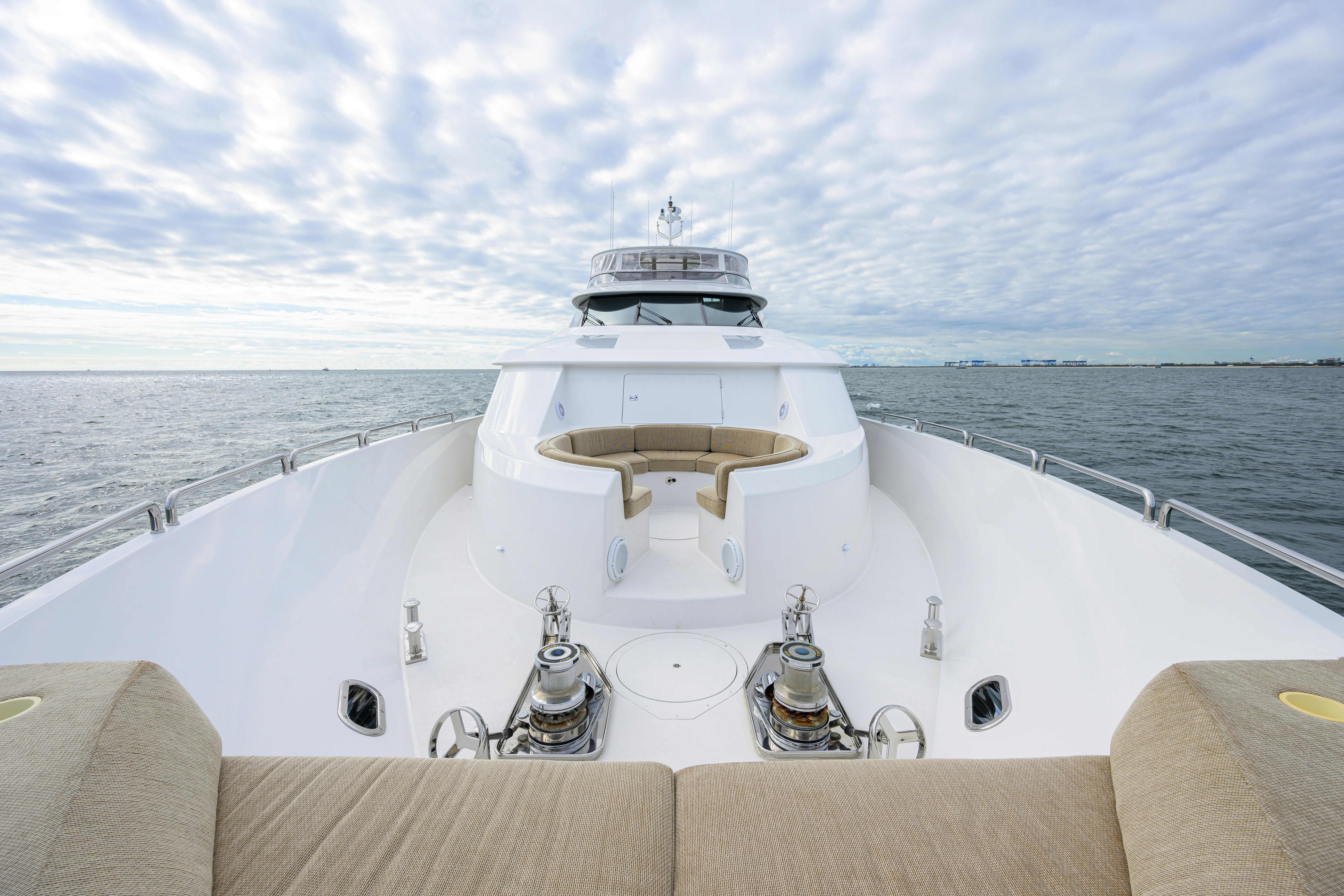 a ship in the water aboard EXODUS Yacht for Sale