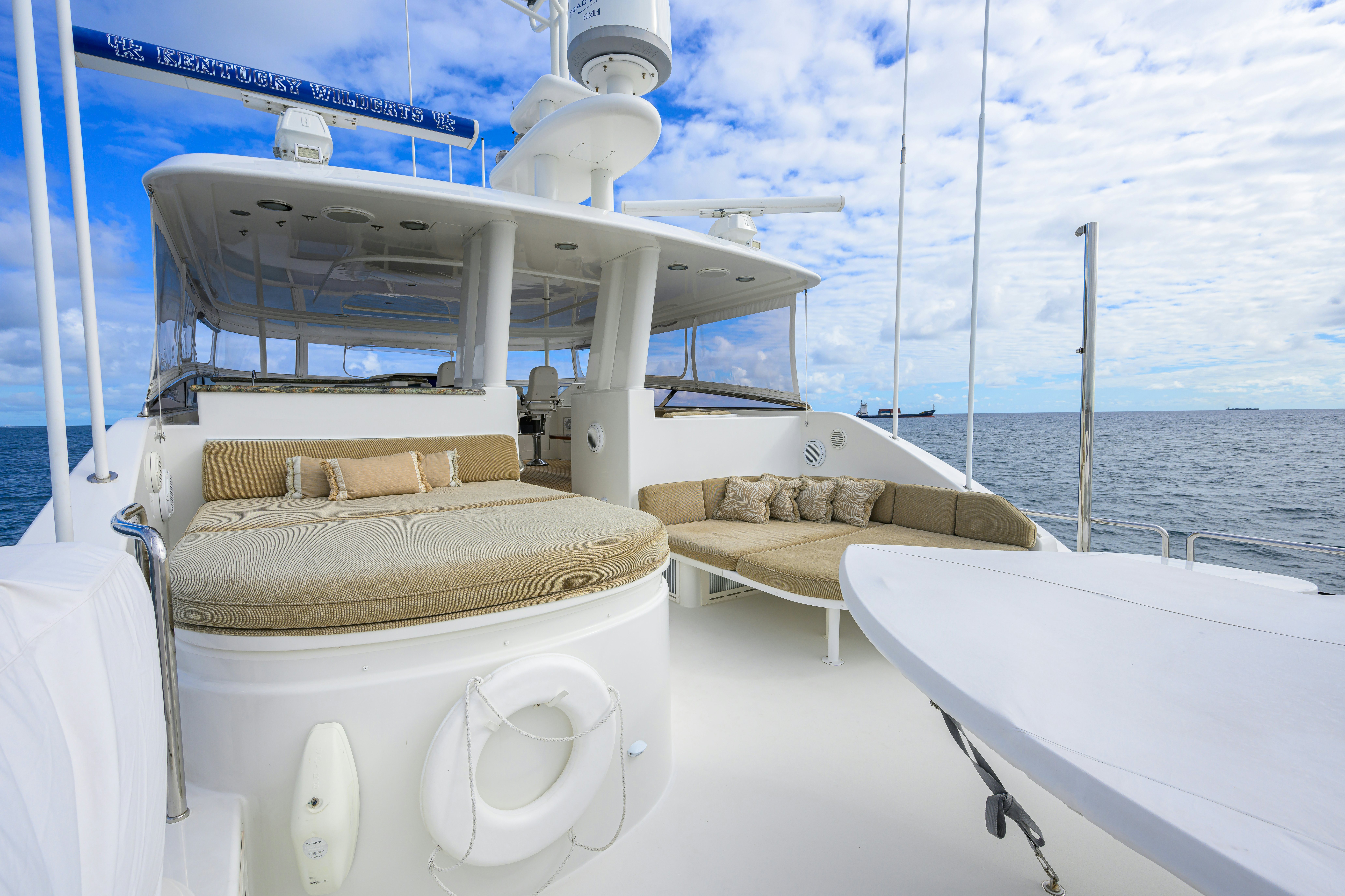 a boat on a boat aboard EXODUS Yacht for Sale