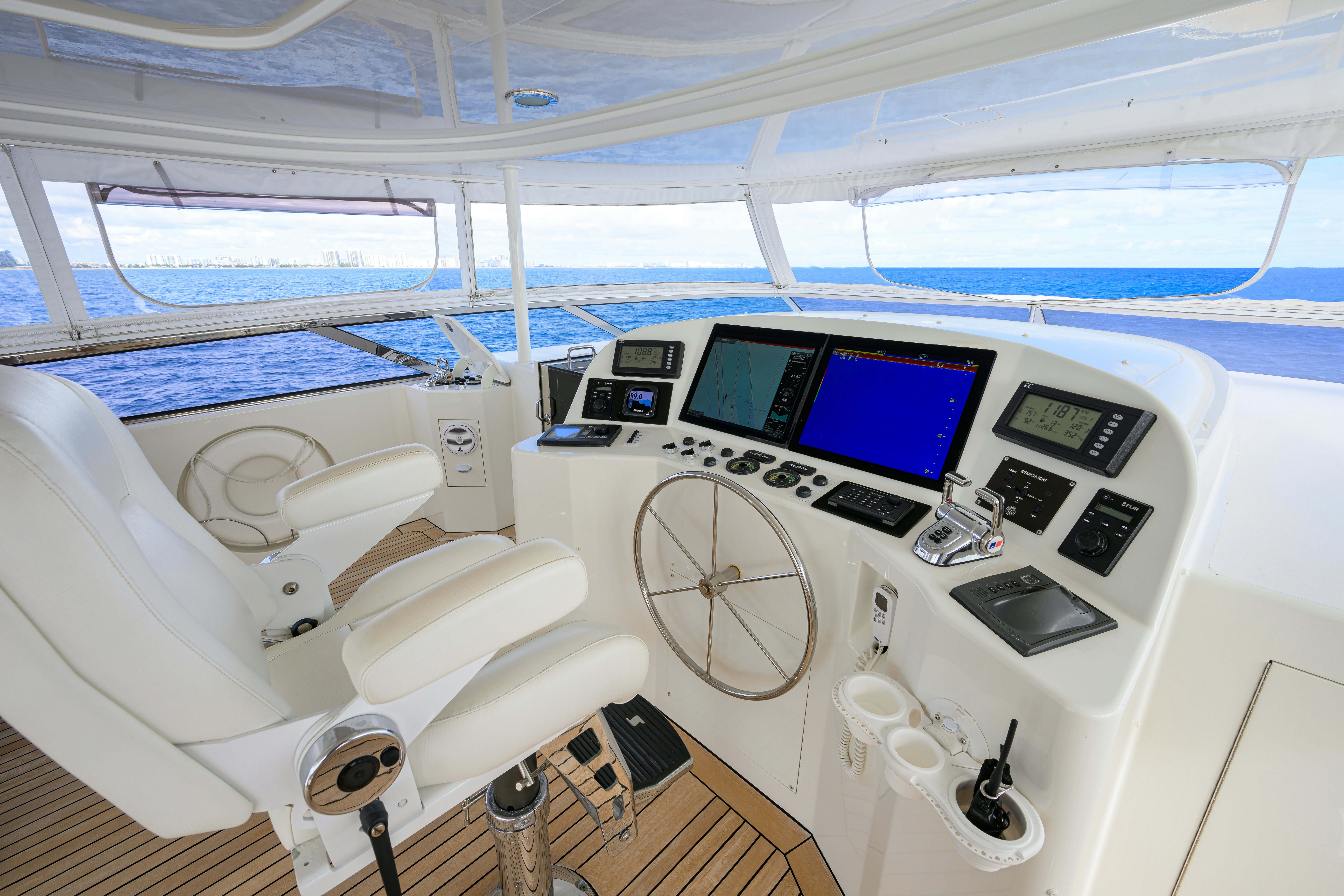 inside of a space ship aboard EXODUS Yacht for Sale