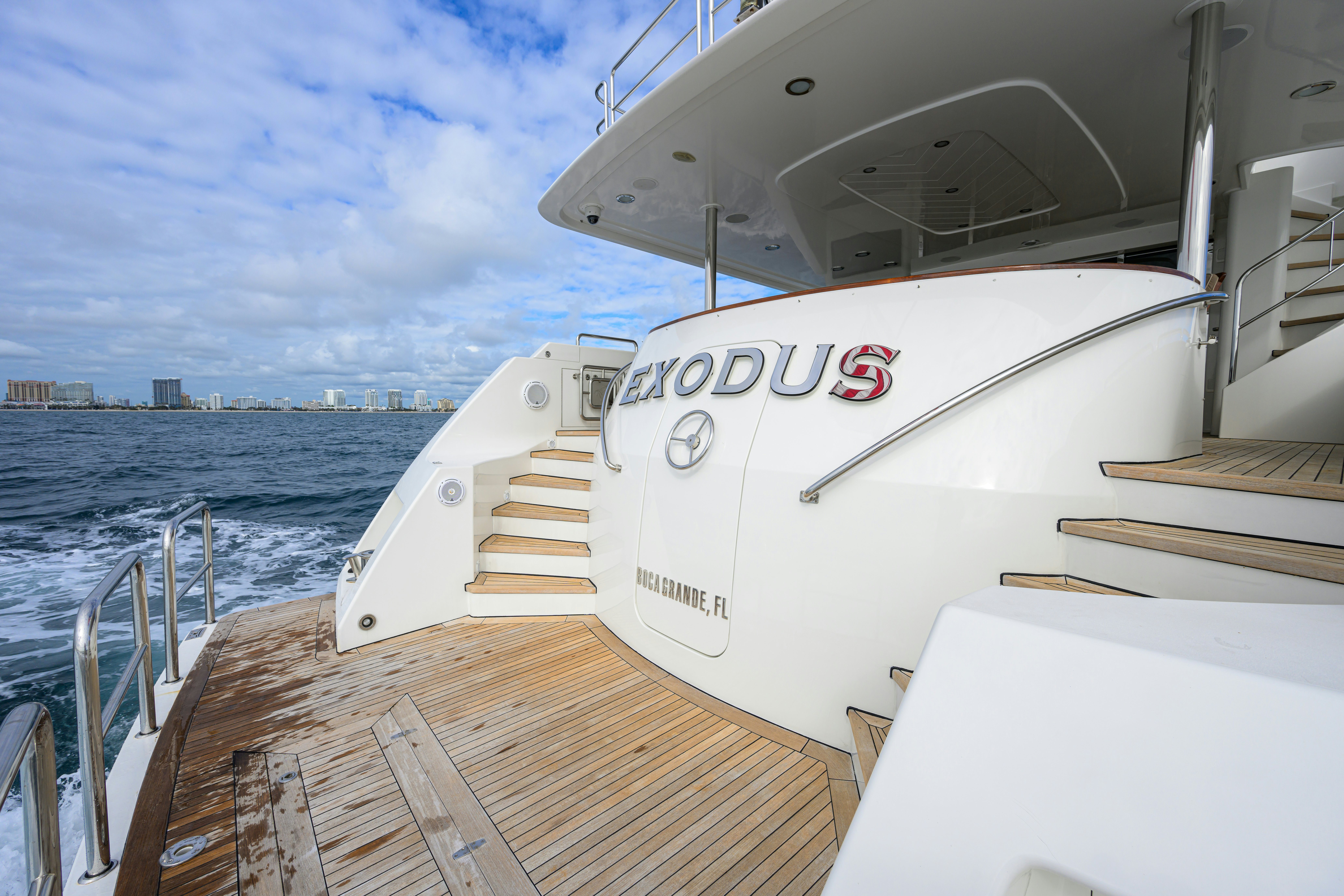 a boat on the water aboard EXODUS Yacht for Sale