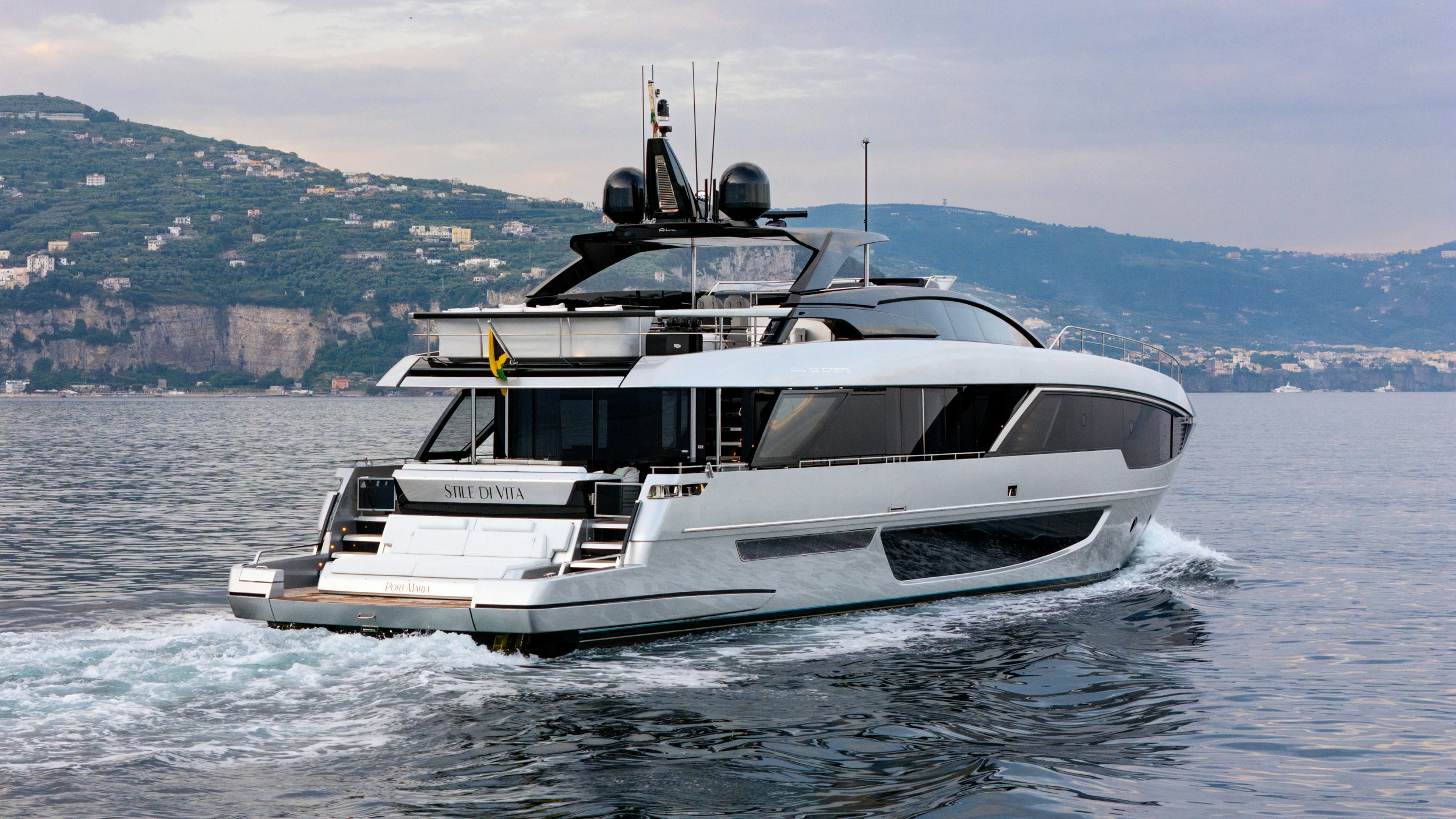 a boat on the water aboard STILE DI VITA Yacht for Sale