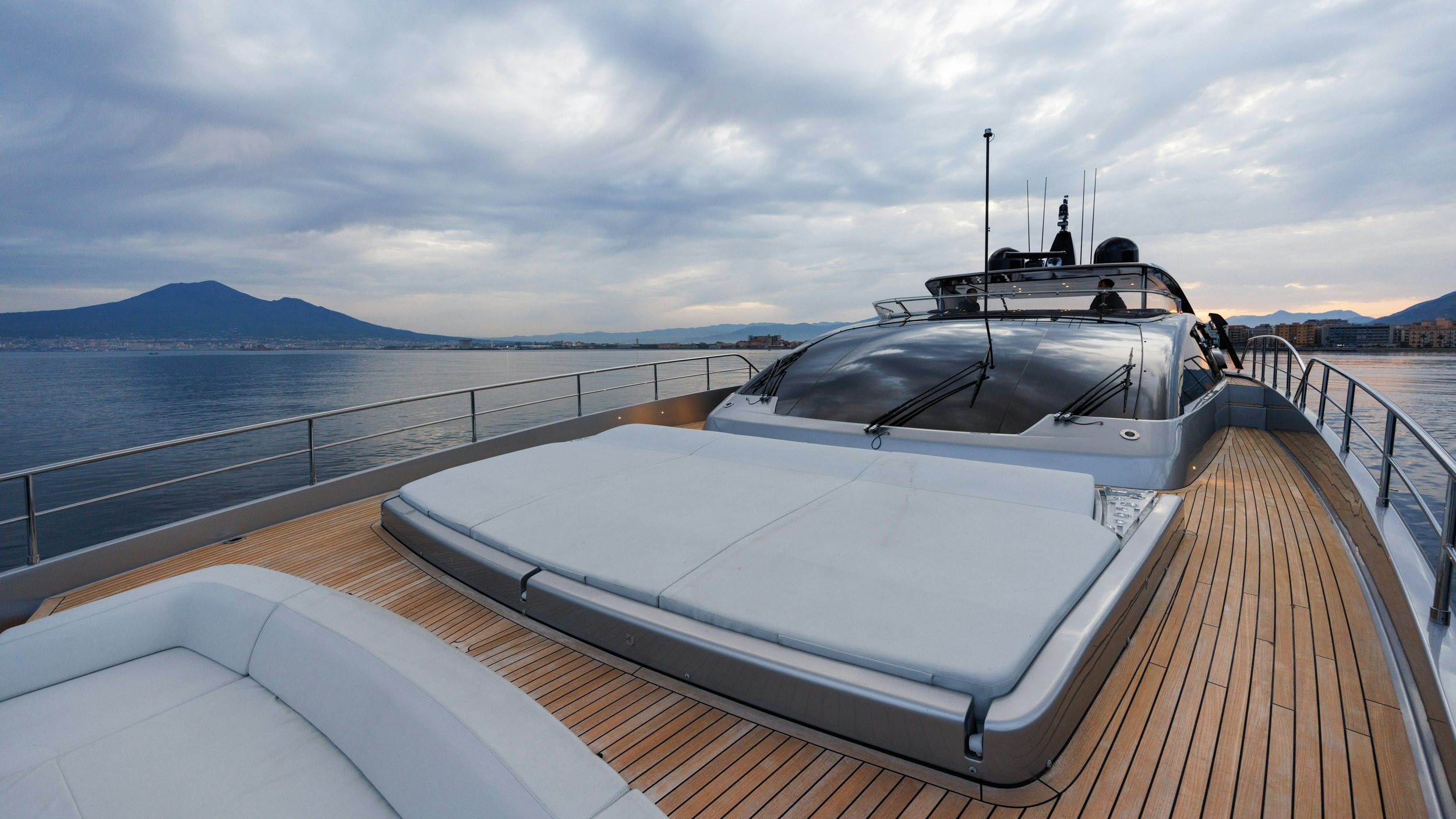 a boat on a deck aboard STILE DI VITA Yacht for Sale