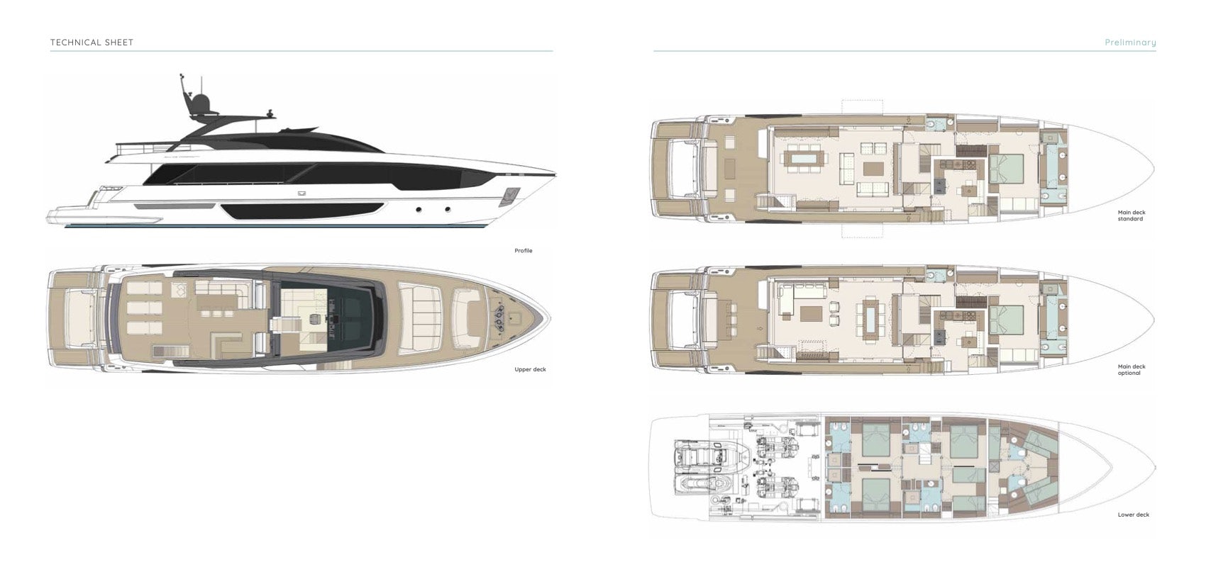 diagram aboard STILE DI VITA Yacht for Sale