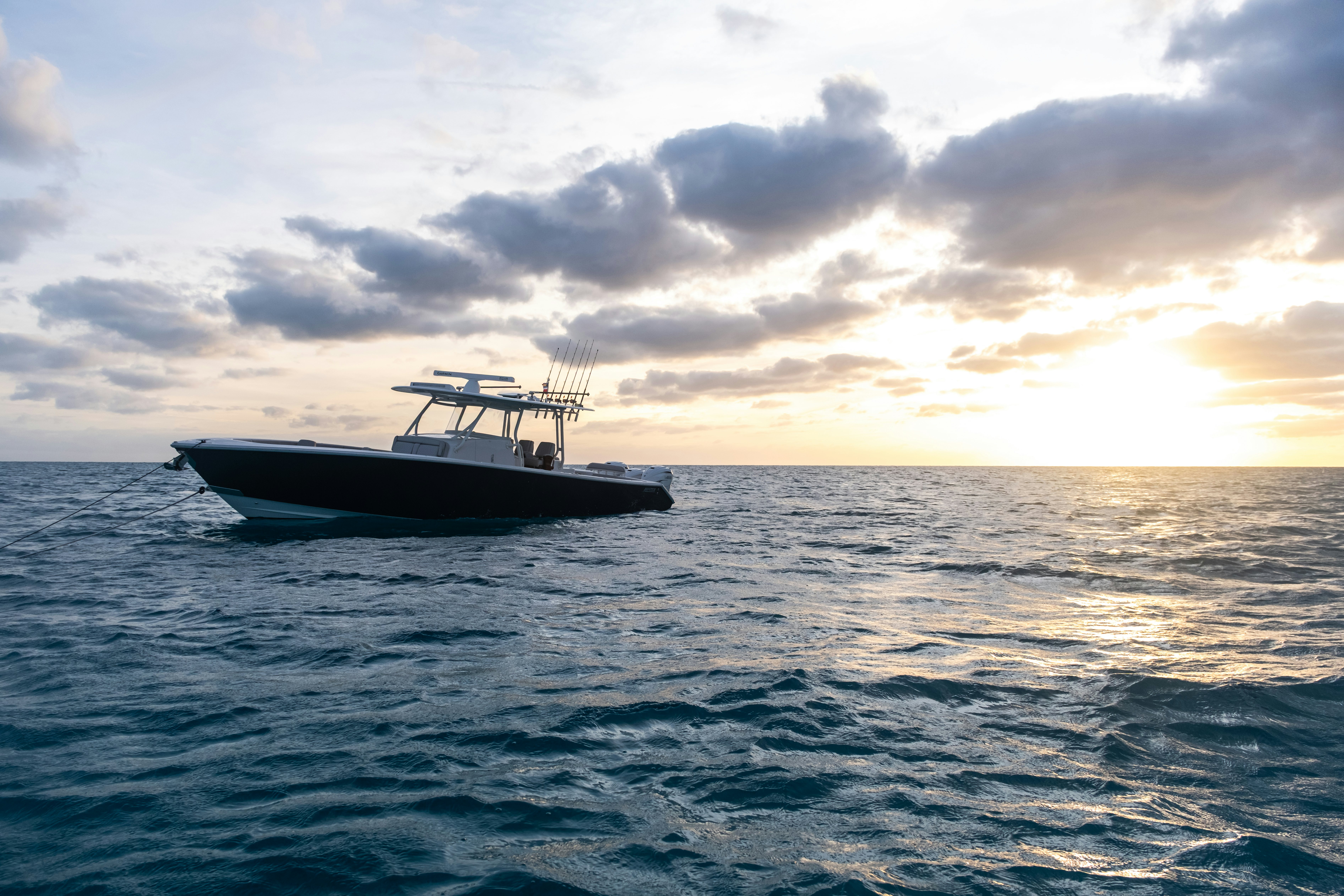 a boat in the water aboard CANOE CANOE Yacht for Charter