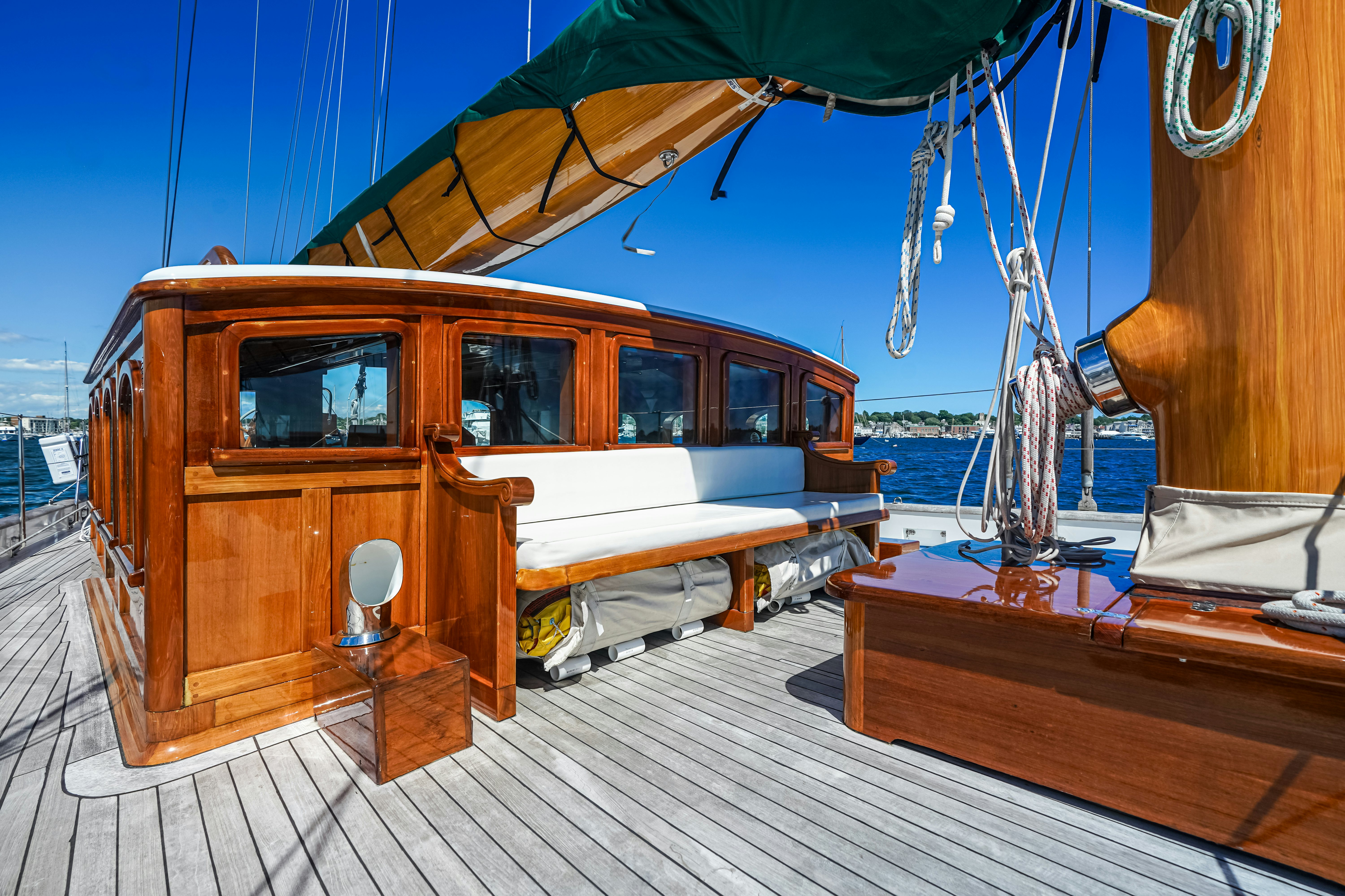 a boat on a dock aboard HERMITAGE Yacht for Sale