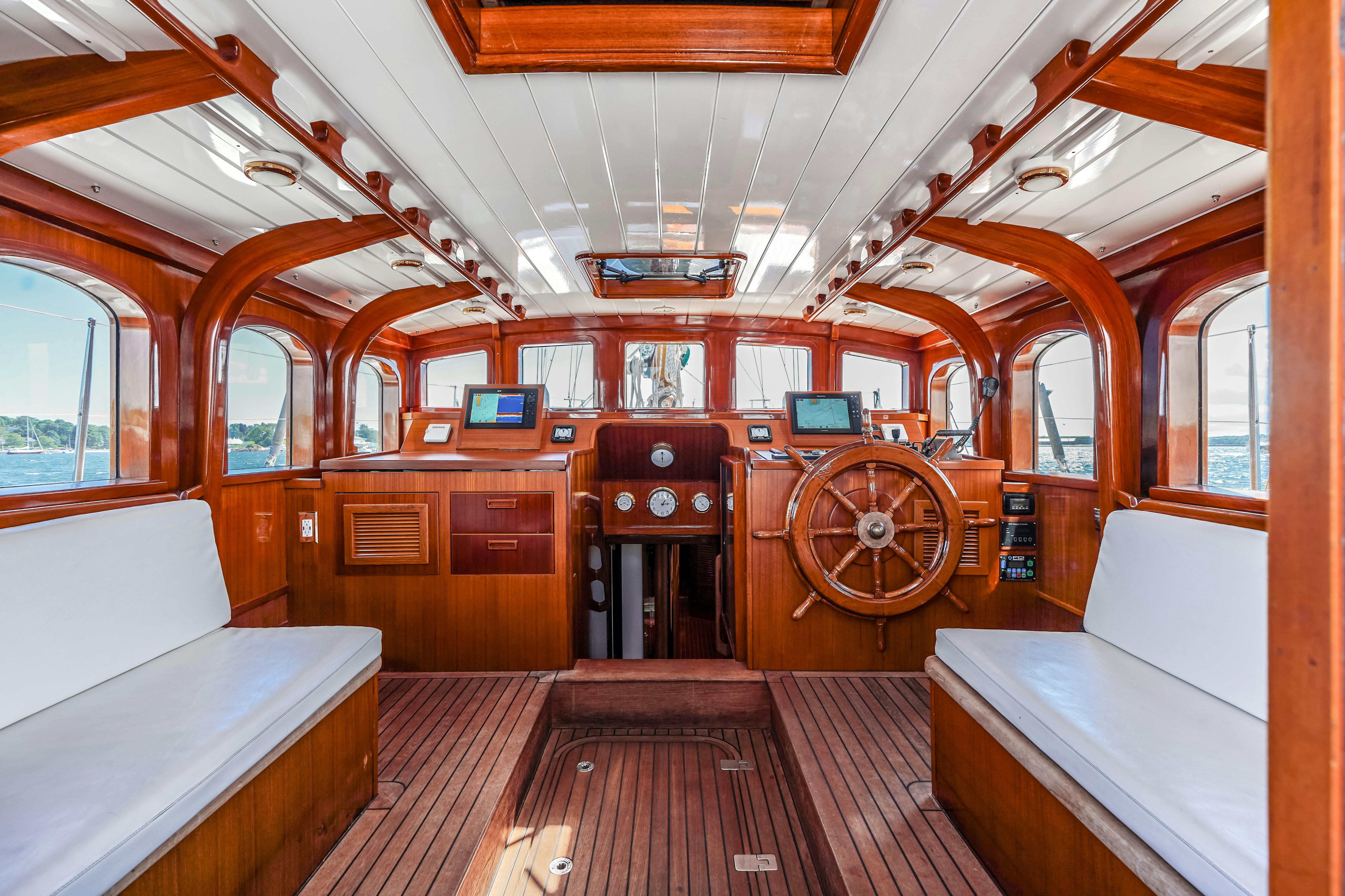 inside of a train aboard HERMITAGE Yacht for Sale