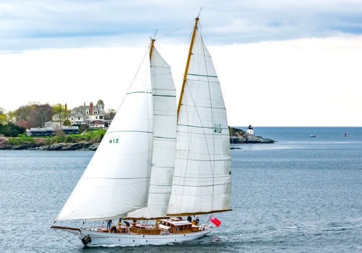 a sailboat on the water aboard HERMITAGE Yacht for Sale