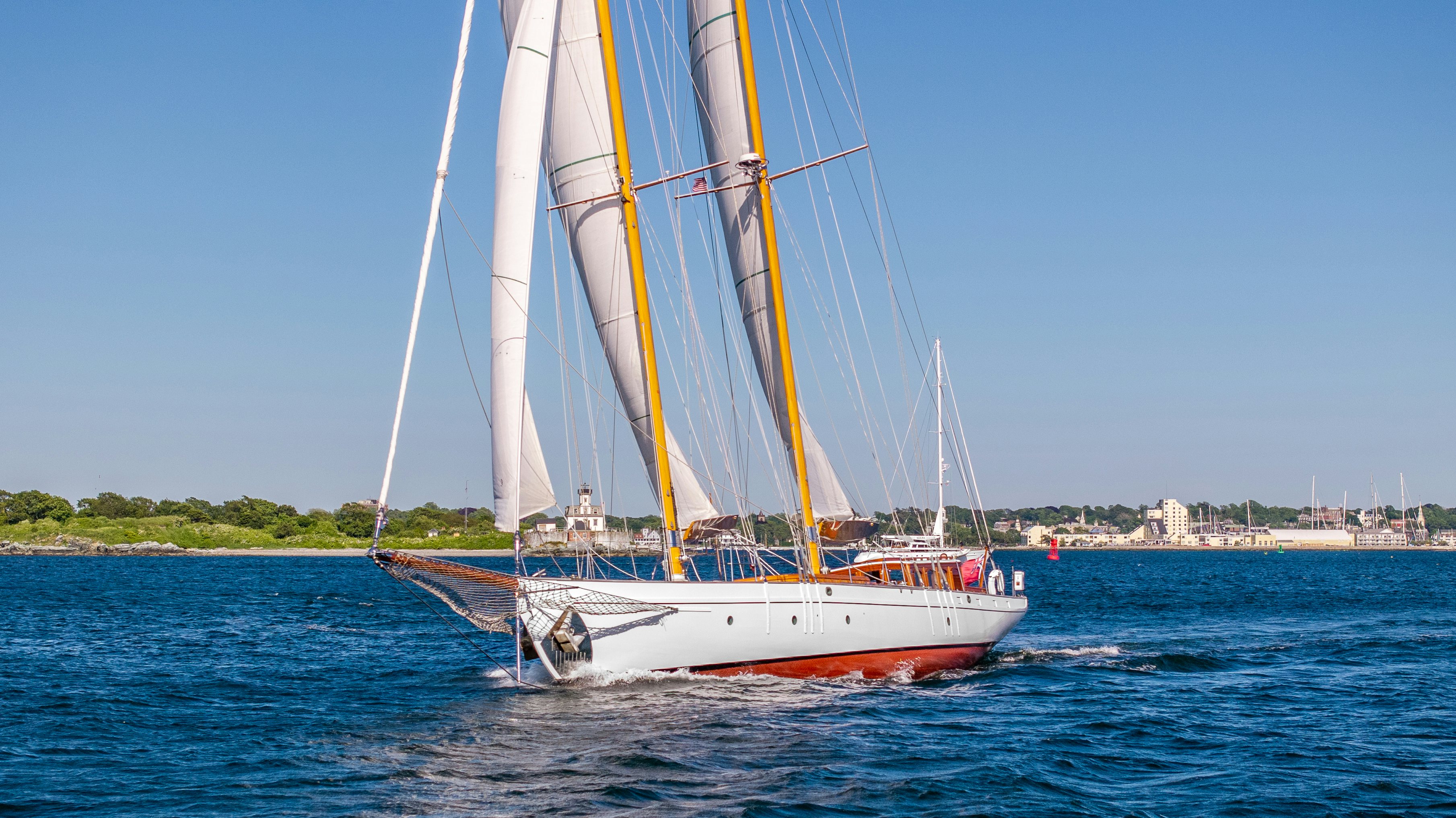 a sailboat on the water aboard HERMITAGE Yacht for Sale