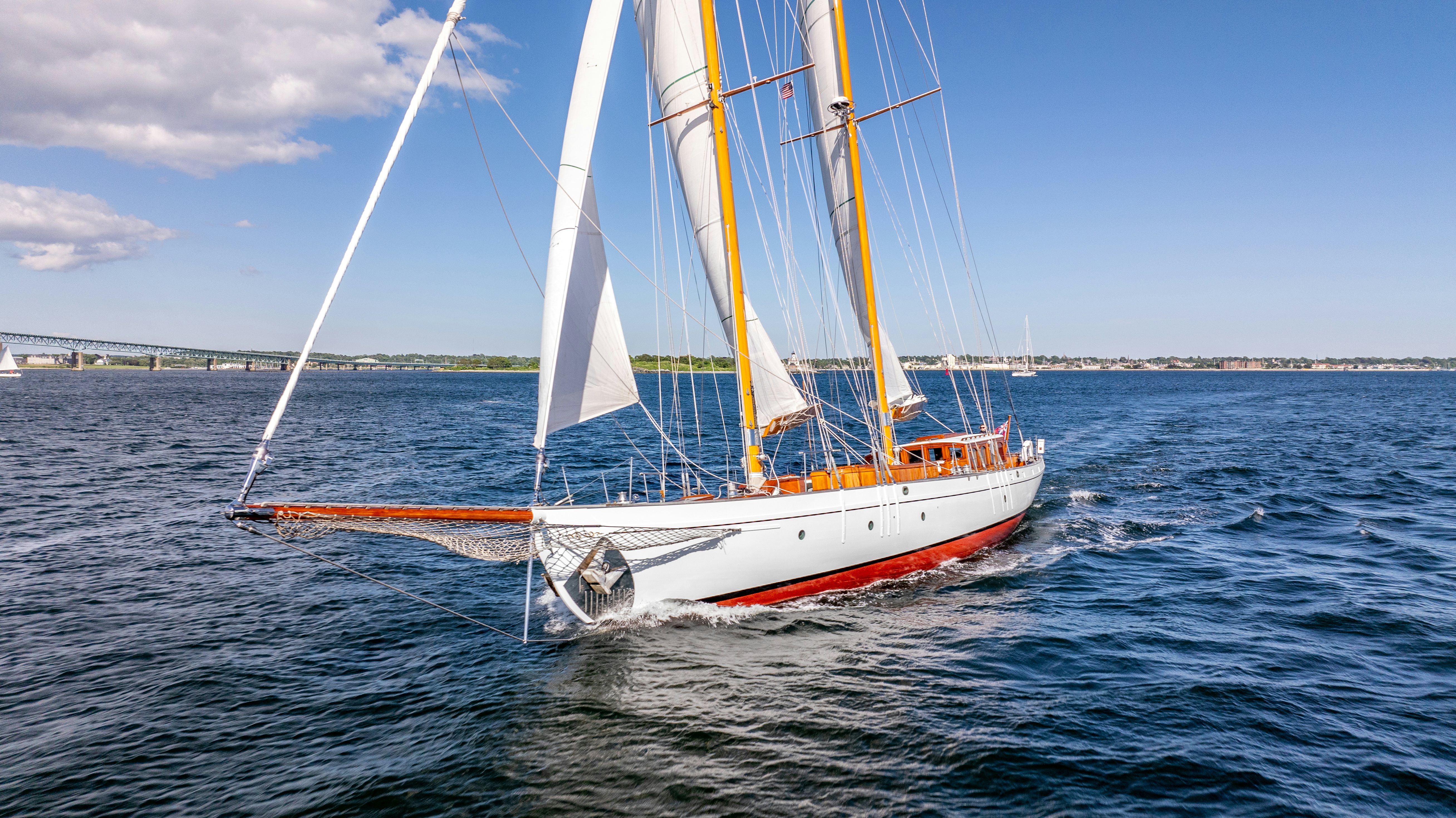 a sailboat in the water aboard HERMITAGE Yacht for Sale
