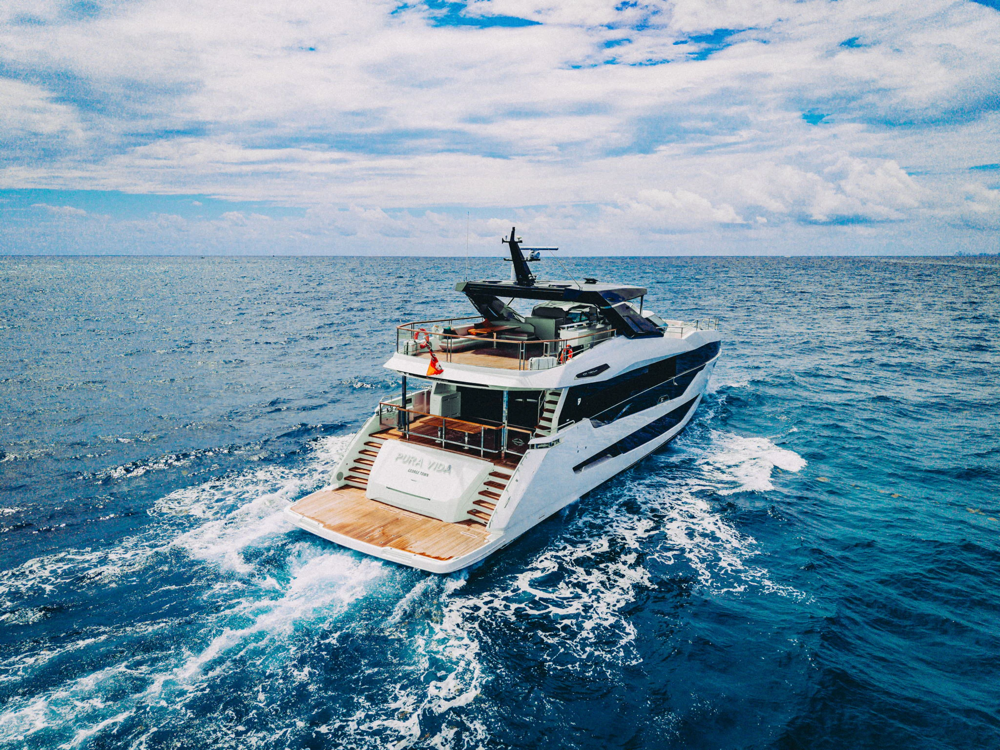 a boat on the water aboard PURA VIDA Yacht for Sale
