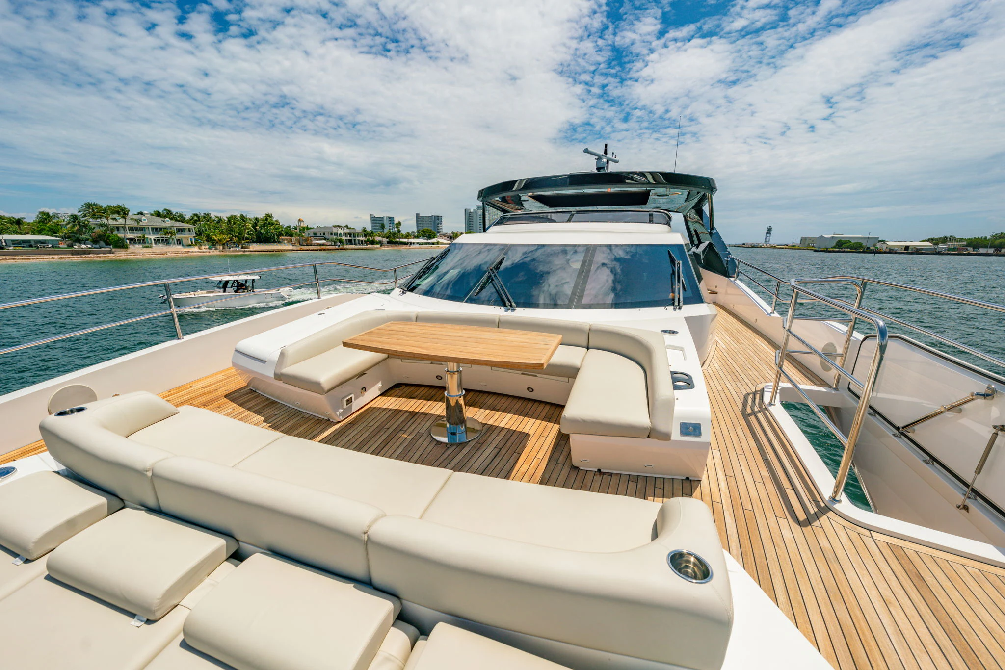 a boat on a boat aboard PURA VIDA Yacht for Sale