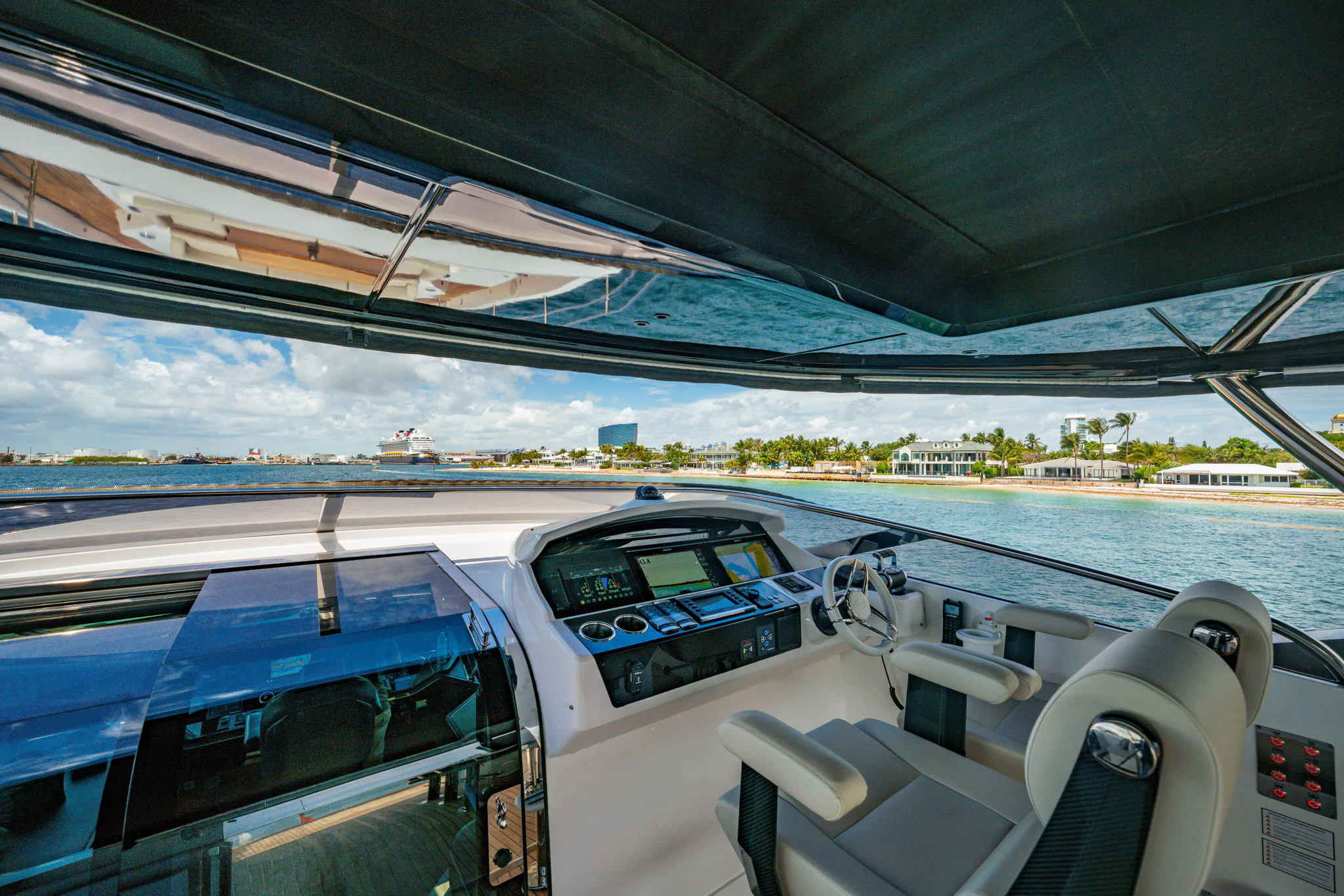 a cockpit of a plane aboard PURA VIDA Yacht for Sale