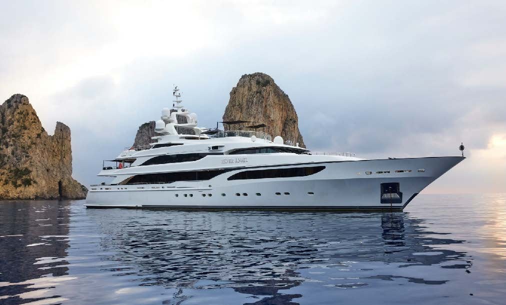 a boat on the water aboard SILVER ANGEL Yacht for Charter