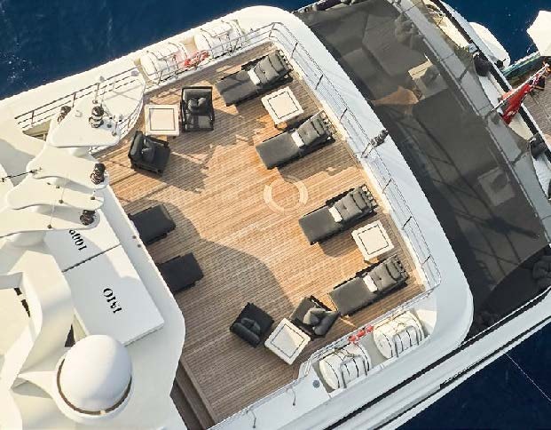 engineering drawing aboard SILVER ANGEL Yacht for Charter