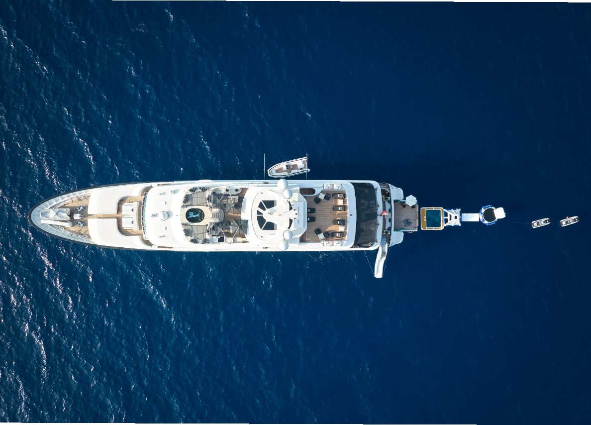 a space ship in the sky aboard SILVER ANGEL Yacht for Charter