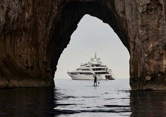 a boat in the water aboard SILVER ANGEL Yacht for Charter