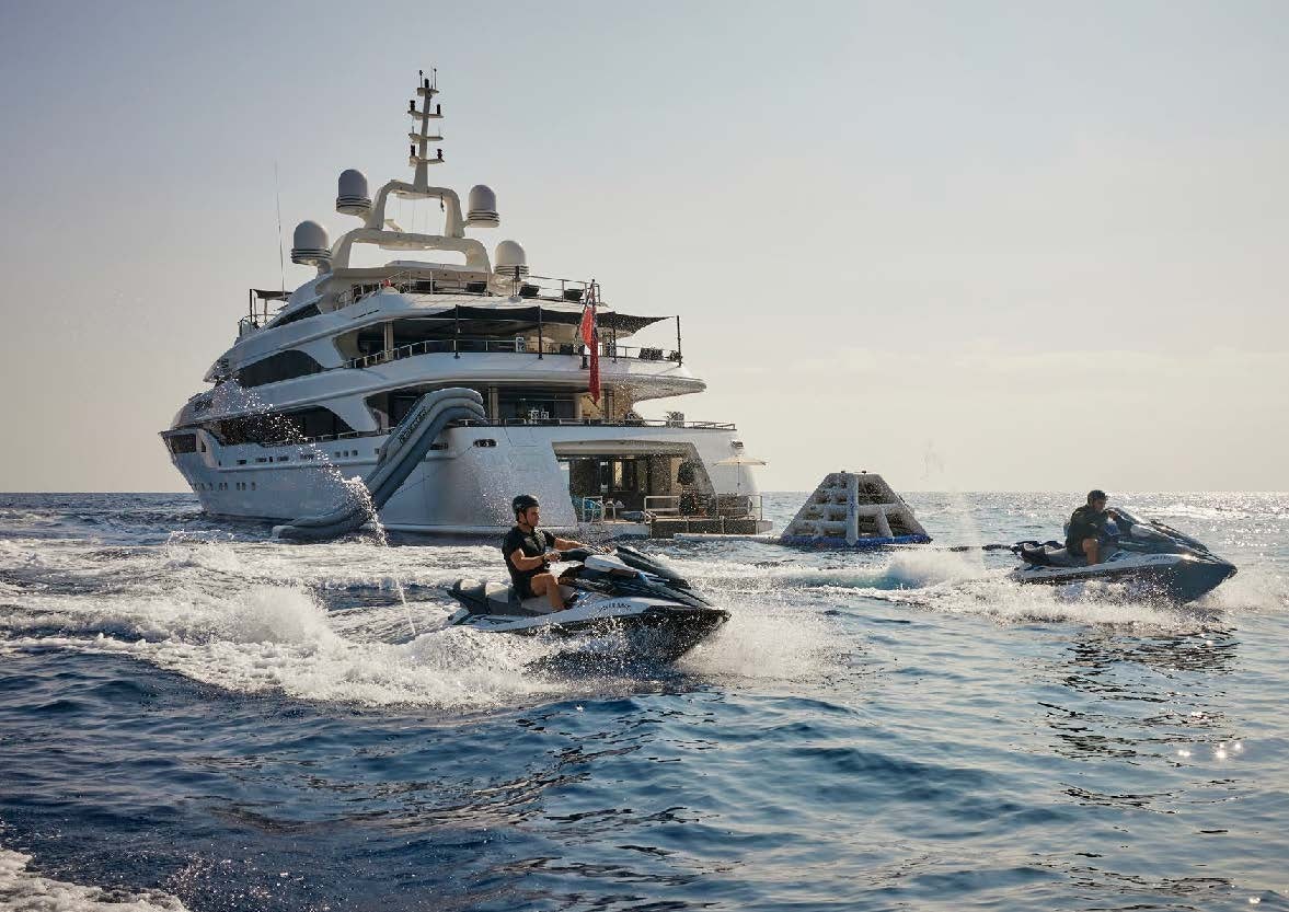 a boat in the water aboard SILVER ANGEL Yacht for Charter
