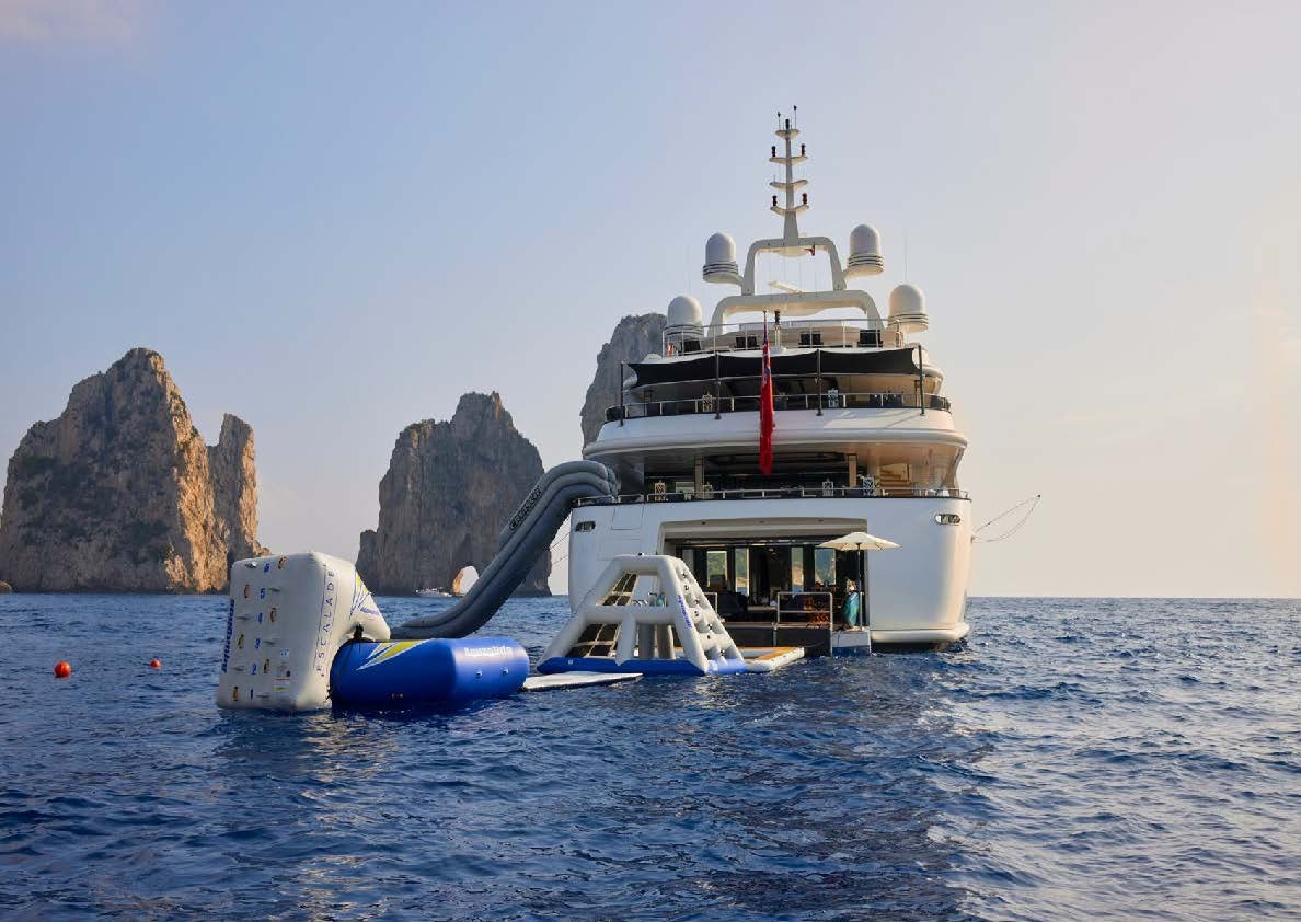 a boat in the water aboard SILVER ANGEL Yacht for Charter