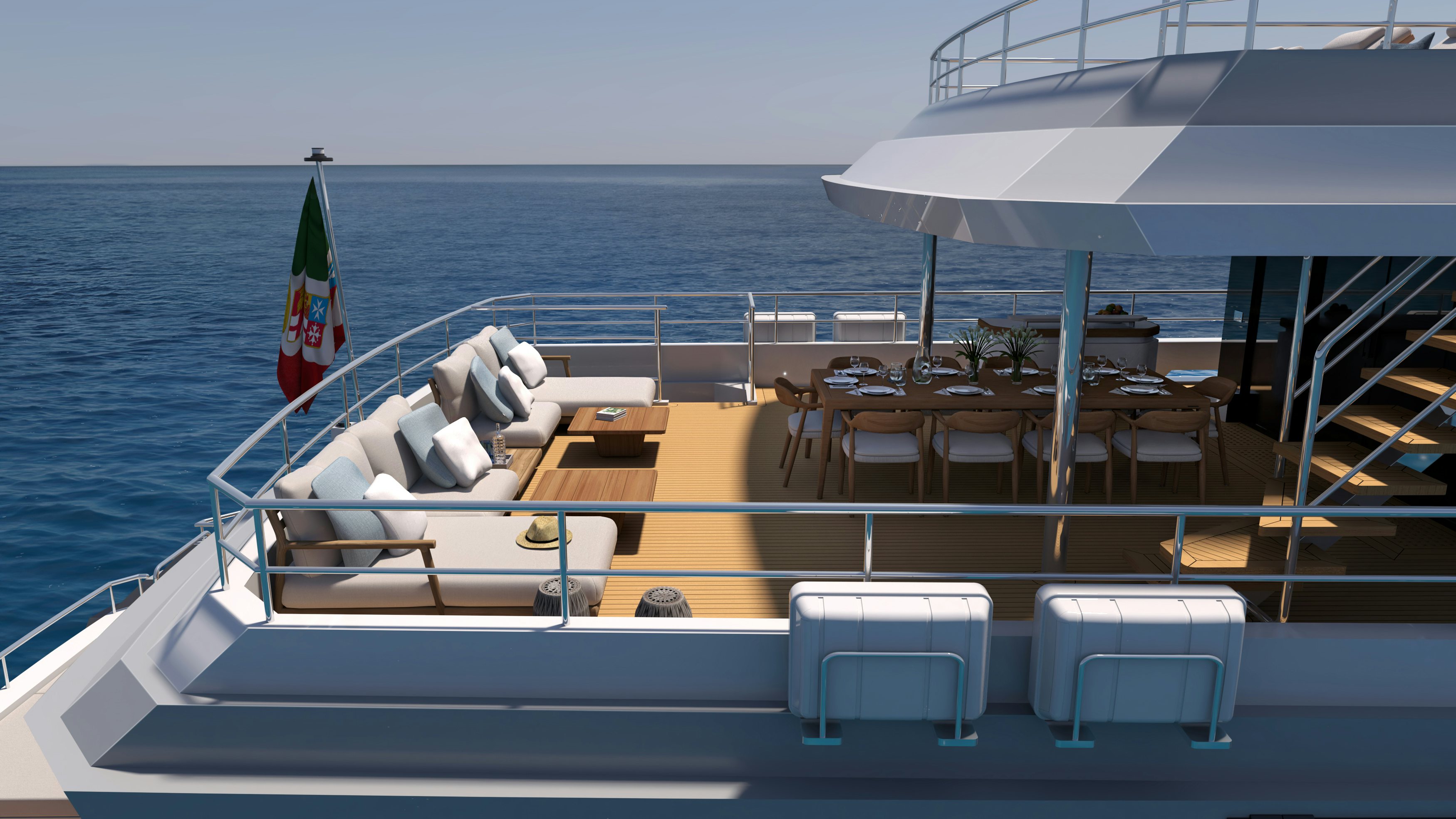 a boat on the water aboard OCEAN KING EXPLORER 34M Yacht for Sale