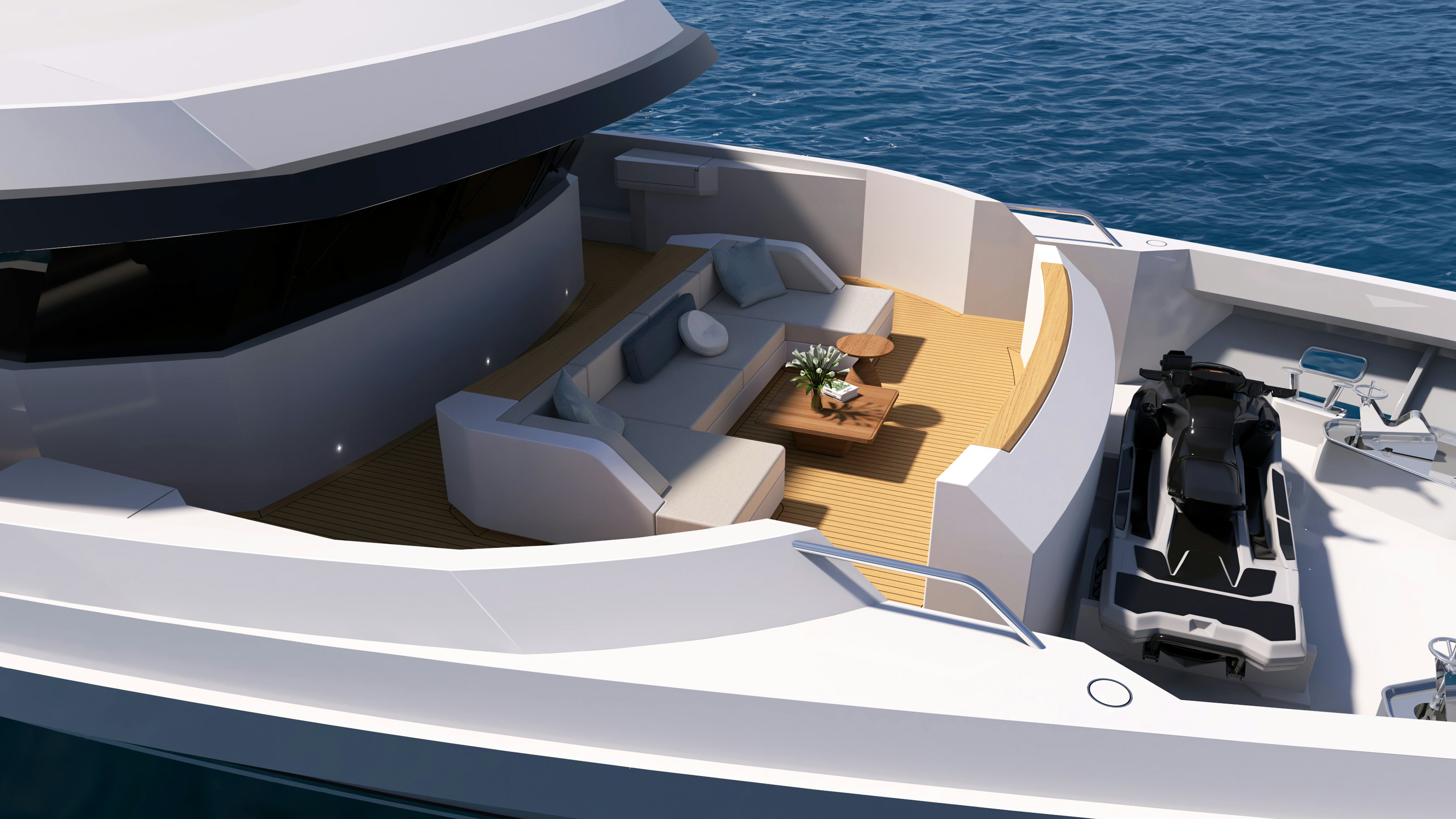 a boat on the water aboard OCEAN KING EXPLORER 34M Yacht for Sale