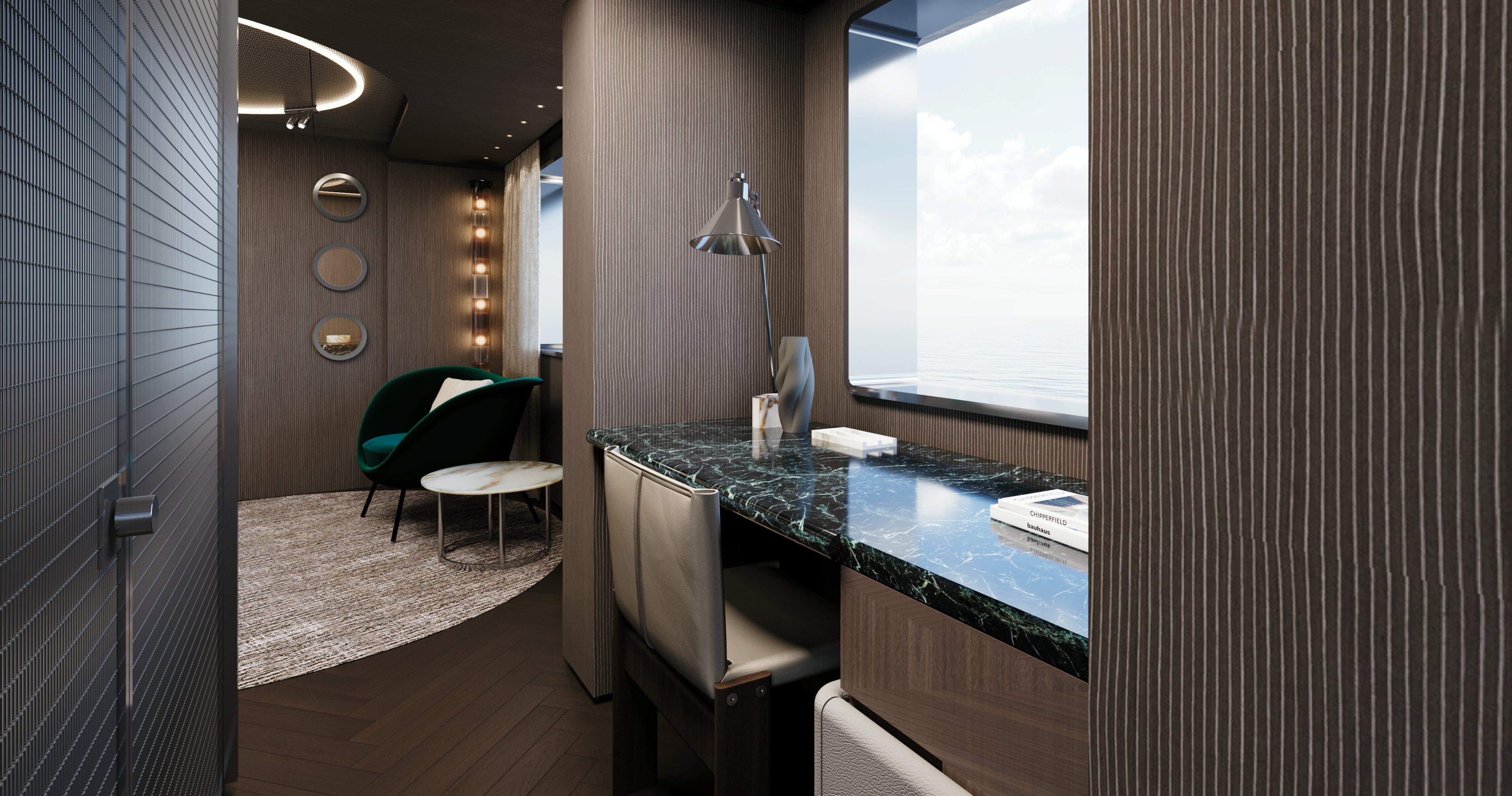 a pool table in a room aboard OCEAN KING EXPLORER 34M Yacht for Sale