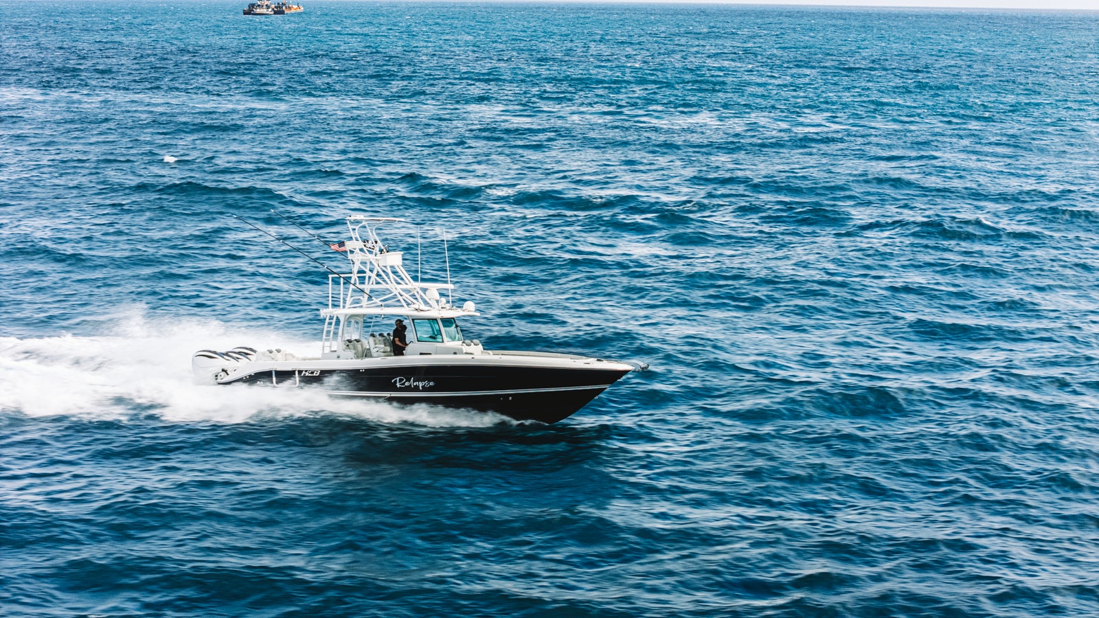 a boat in the water aboard RELAPSE Yacht for Sale