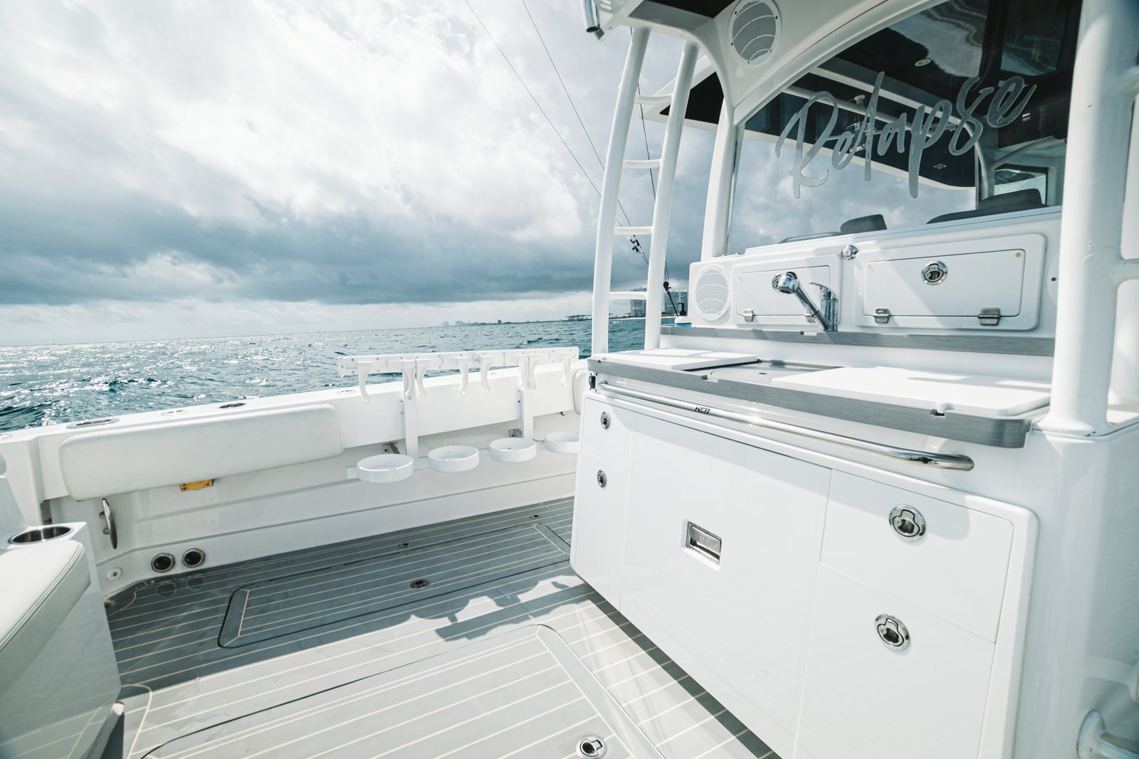 a view of the ocean from the deck of a boat aboard RELAPSE Yacht for Sale