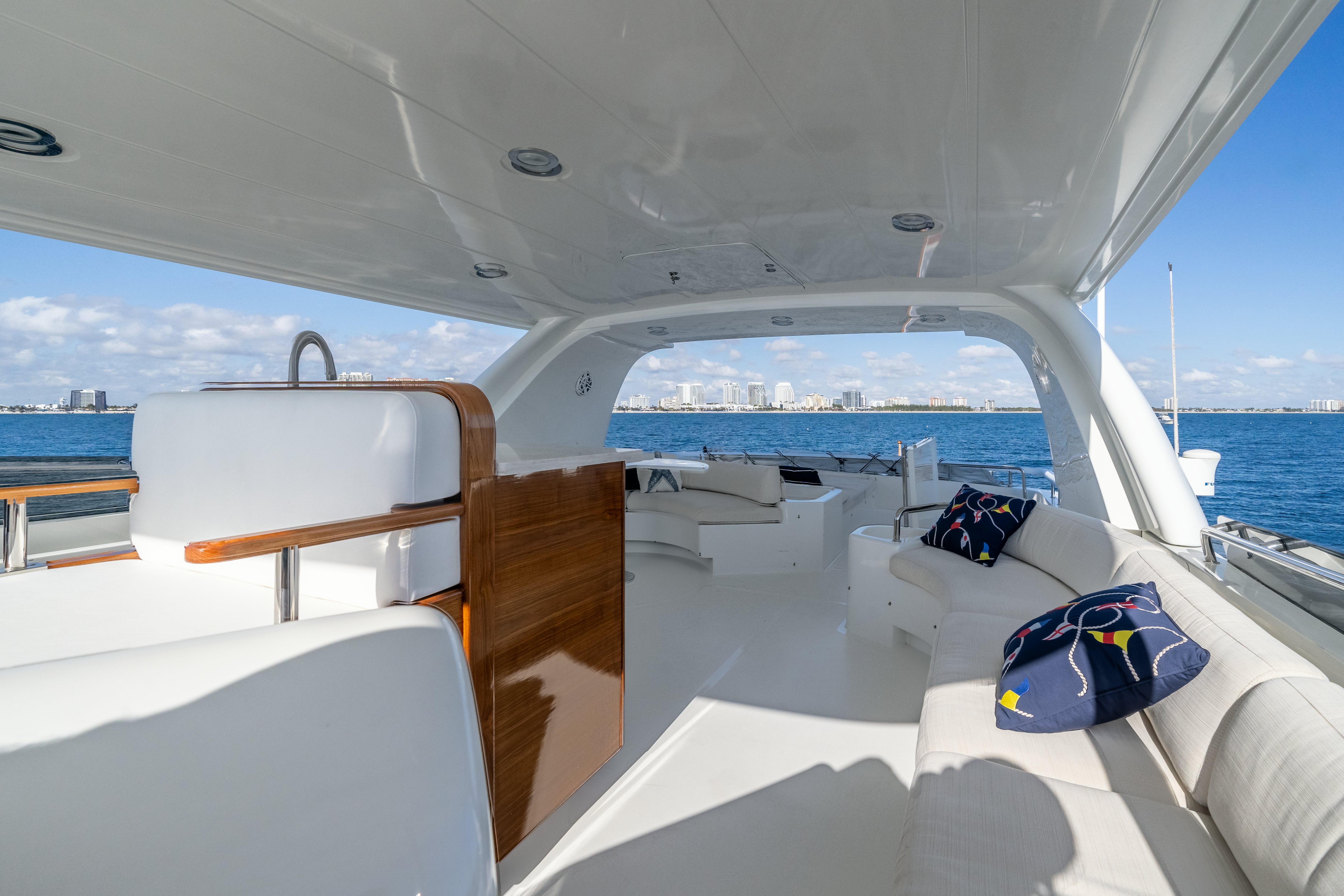 the inside of a boat aboard DESTINATION Yacht for Sale