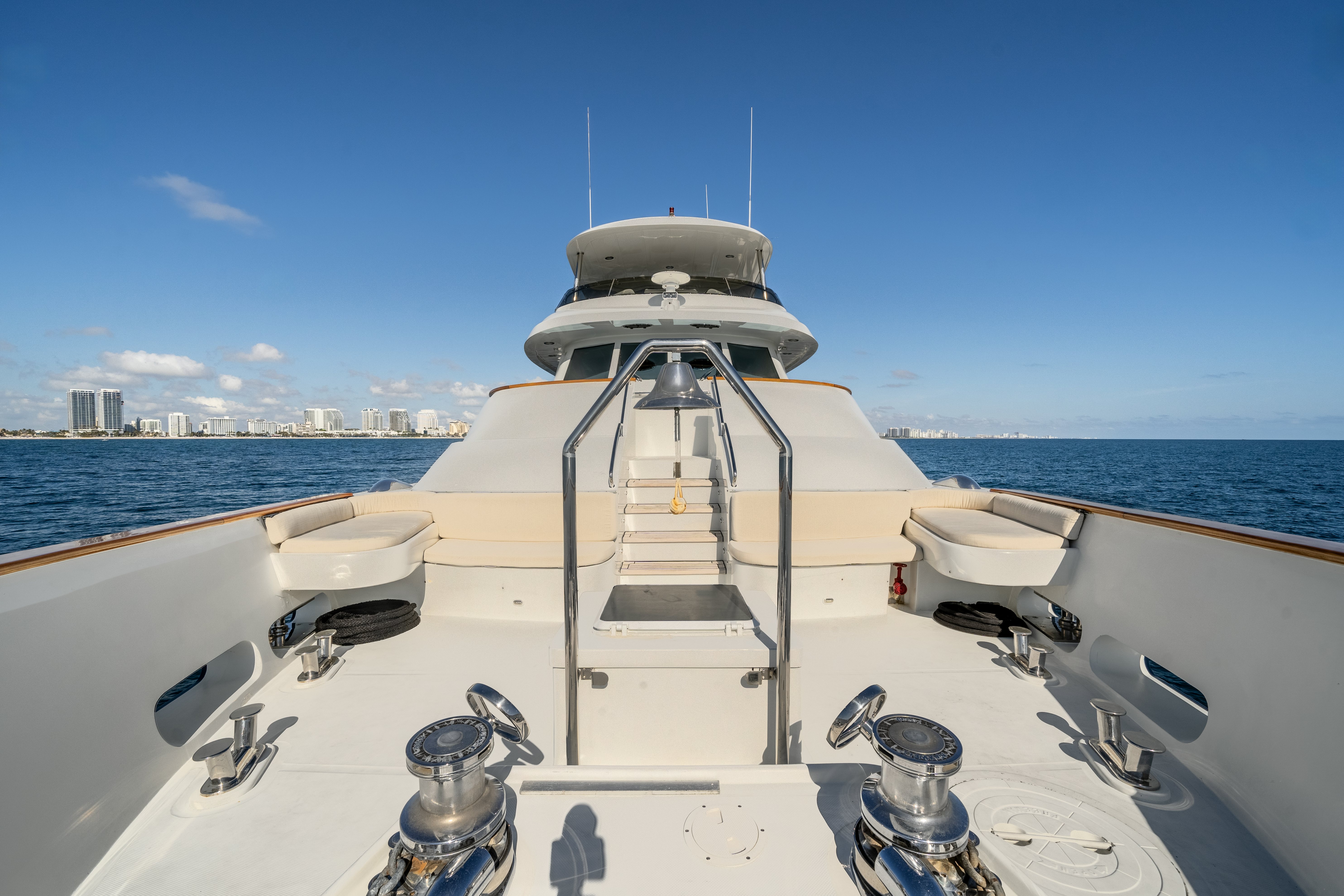 a boat on the water aboard DESTINATION Yacht for Sale