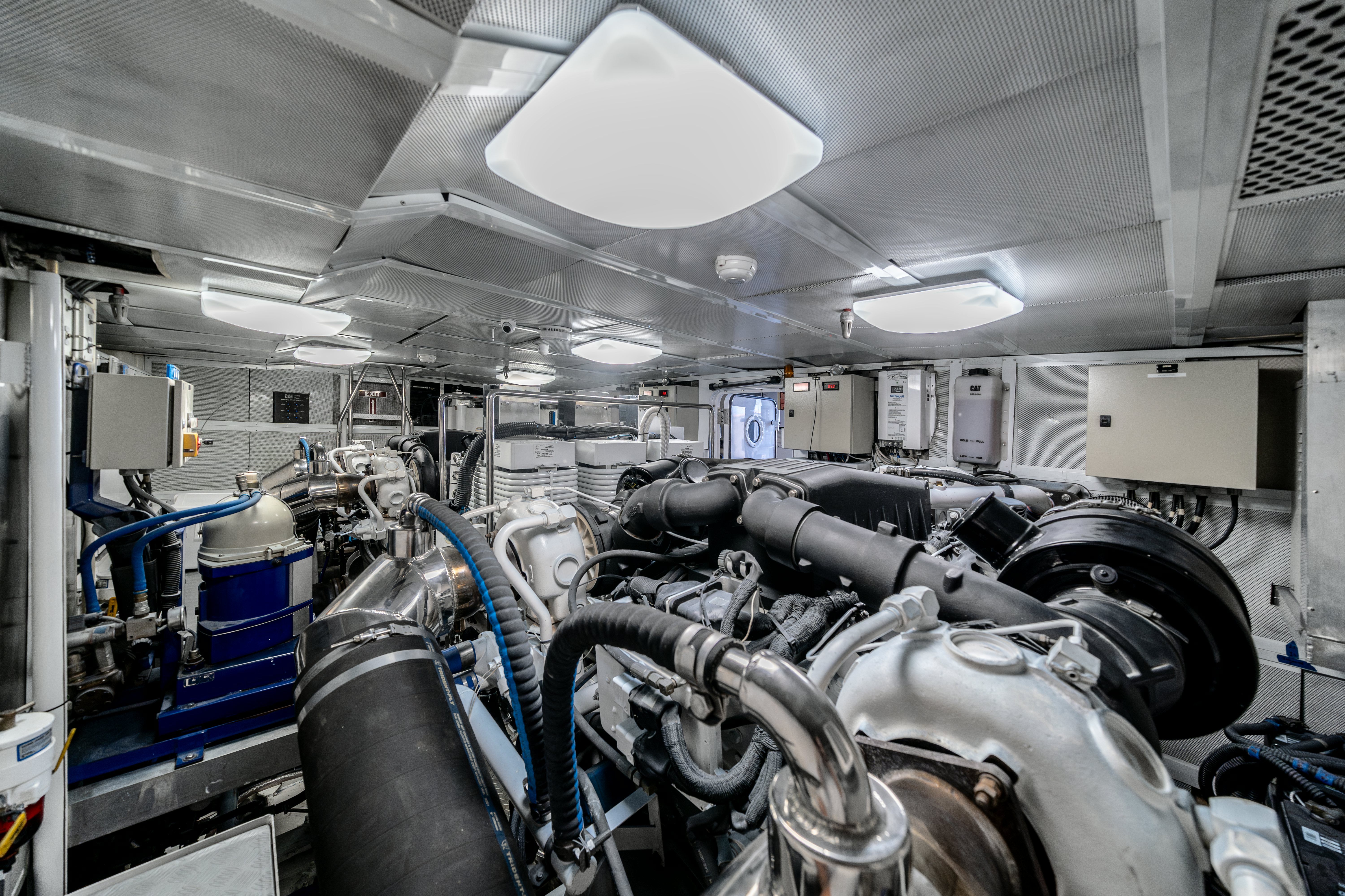 a room full of bicycles aboard DESTINATION Yacht for Sale