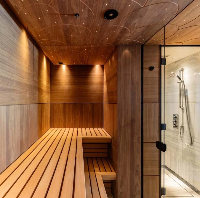 a wood room with wood floors aboard AFTER YOU Yacht for Charter