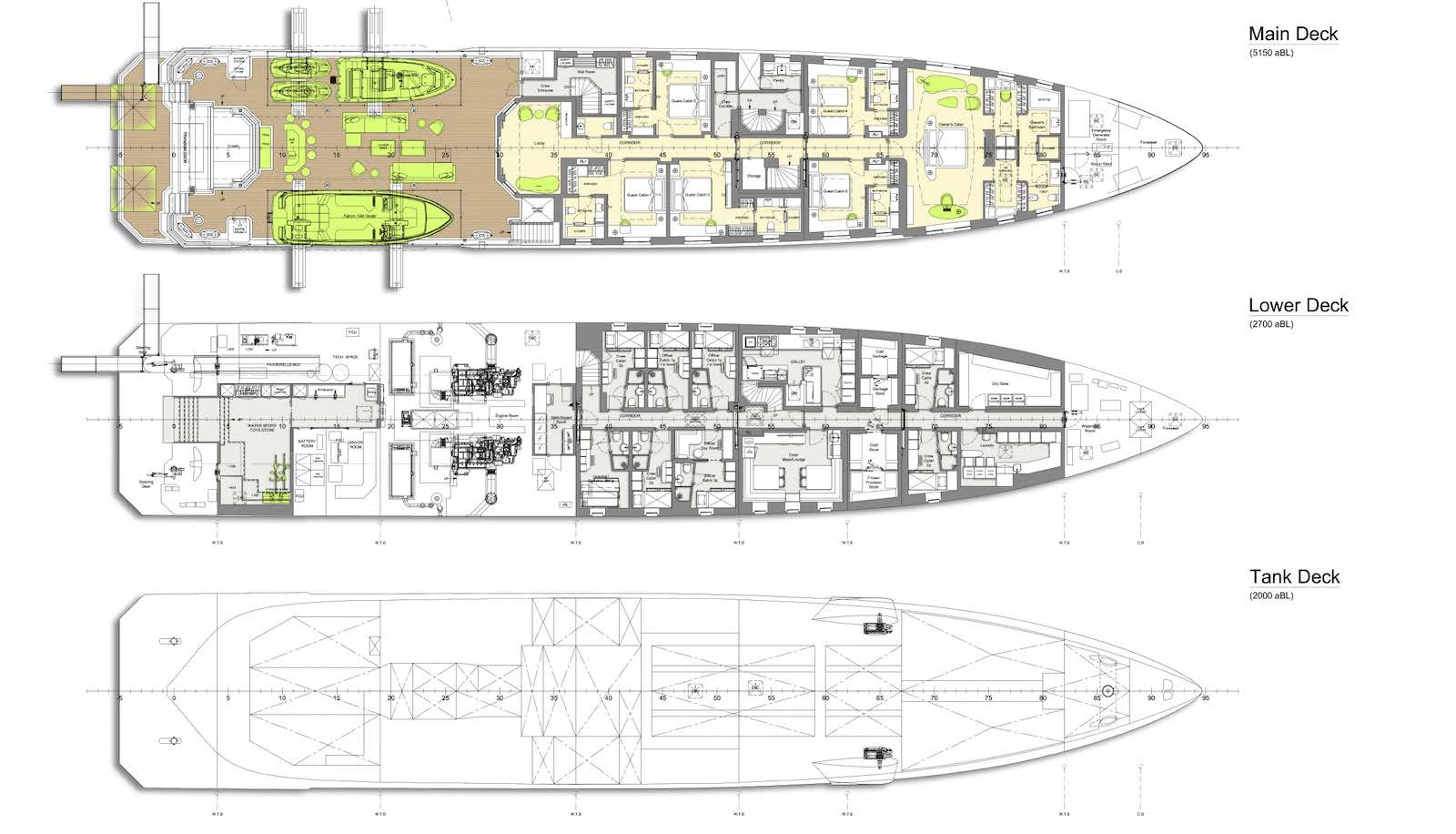 diagram, engineering drawing aboard AFTER YOU Yacht for Charter