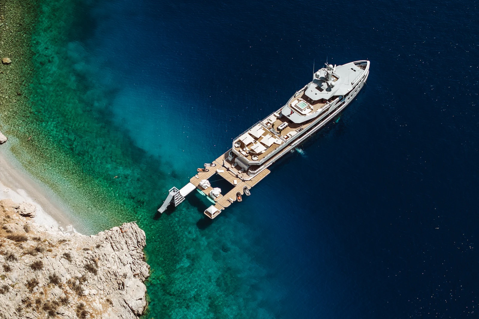 a satellite in the water aboard AFTER YOU Yacht for Charter